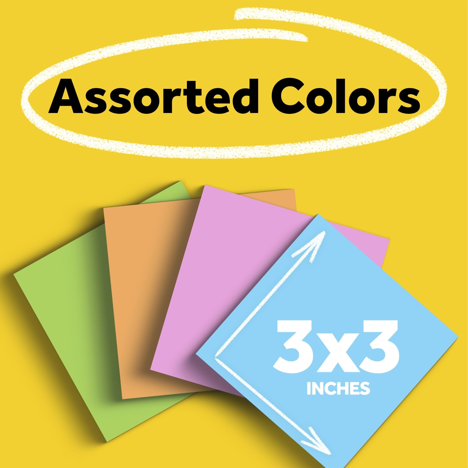 Post-it Super Sticky Notes, 3 x 3 in, 28 Sticky Note Pads, 70 Sheets/Pad, 2X the Sticking Power, School Supplies and Office Products, Bright Colors - Image 3