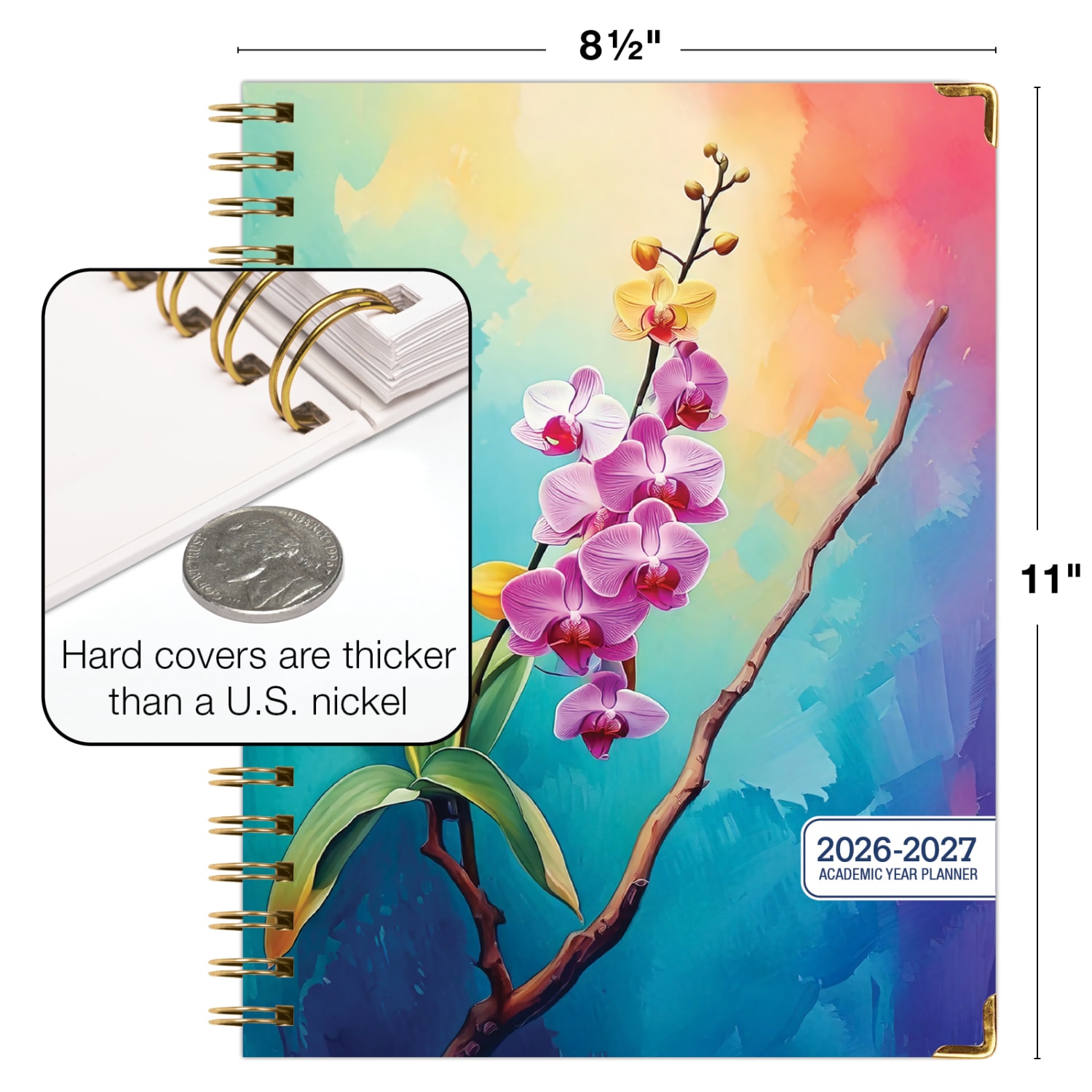 2026-2027 Excello Brands 14-Month Academic Year Hardcover Weekly/Monthly Fashion Planner, 8-1/2in x 11in, Orchid, May To June, Total Qty 1 - Image 5