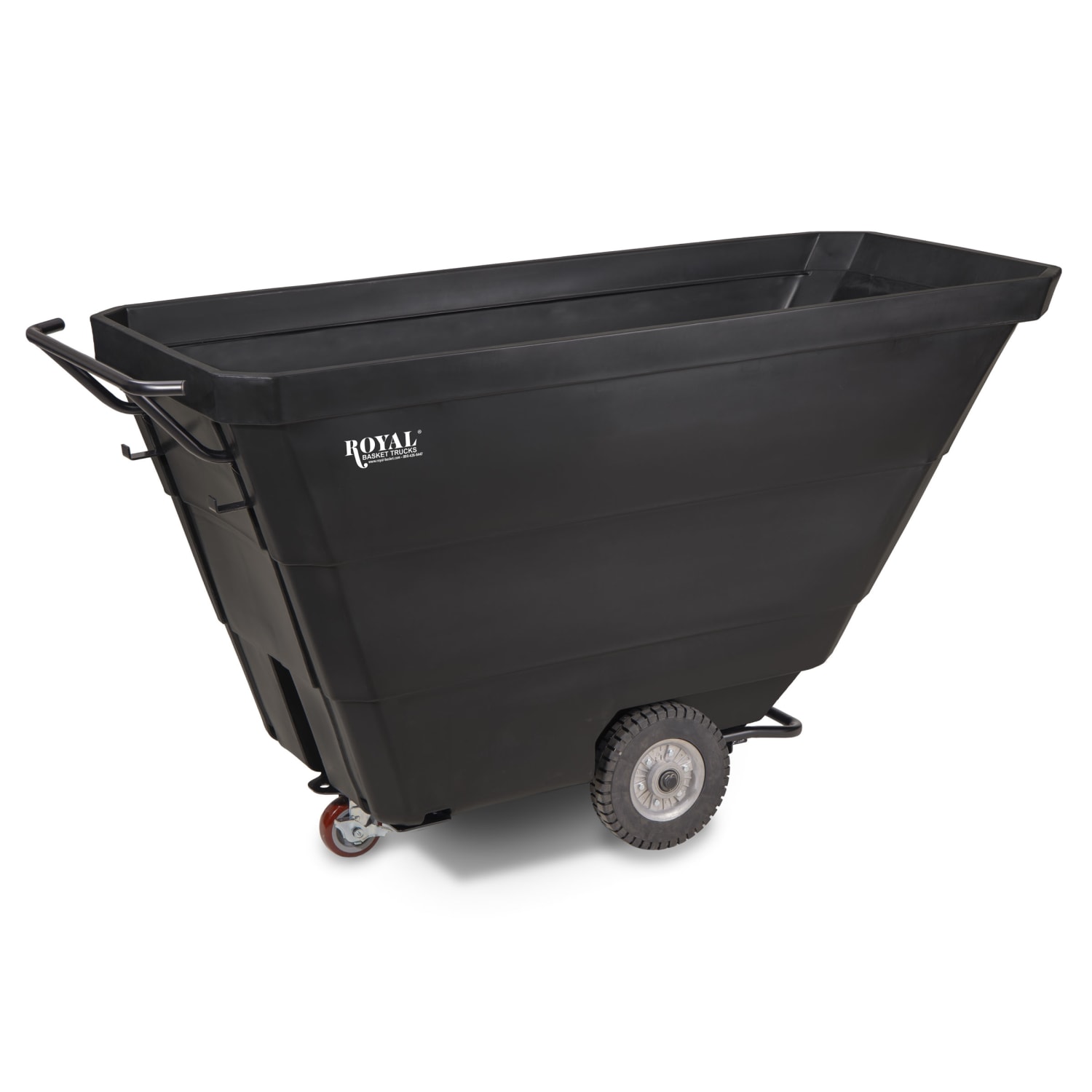 Royal Basket Trucks 1 Yard Utility Tilt Truck, Black