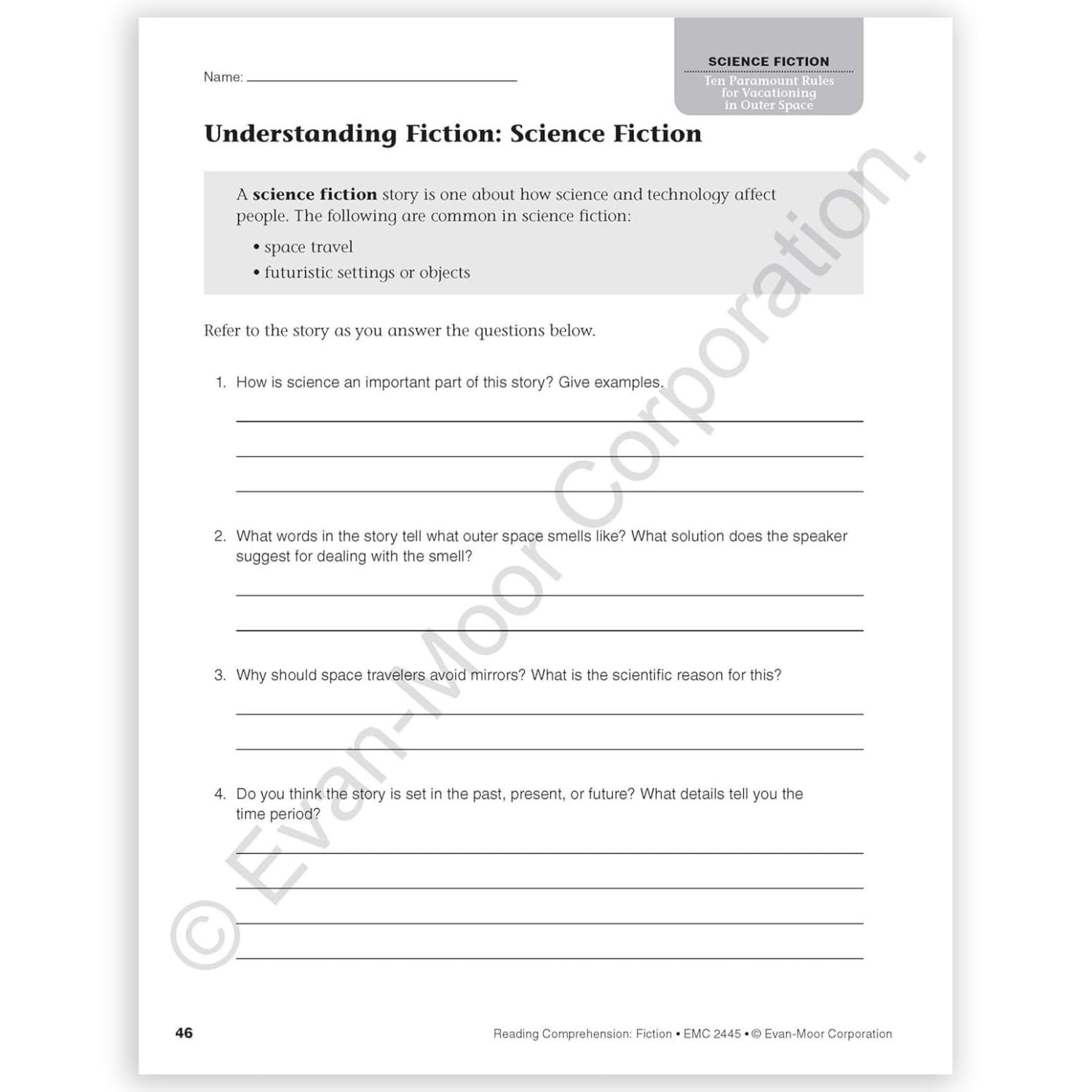 Evan-Moor Educational Publishers Reading Comprehension: Fiction, Grade 5 - Image 6