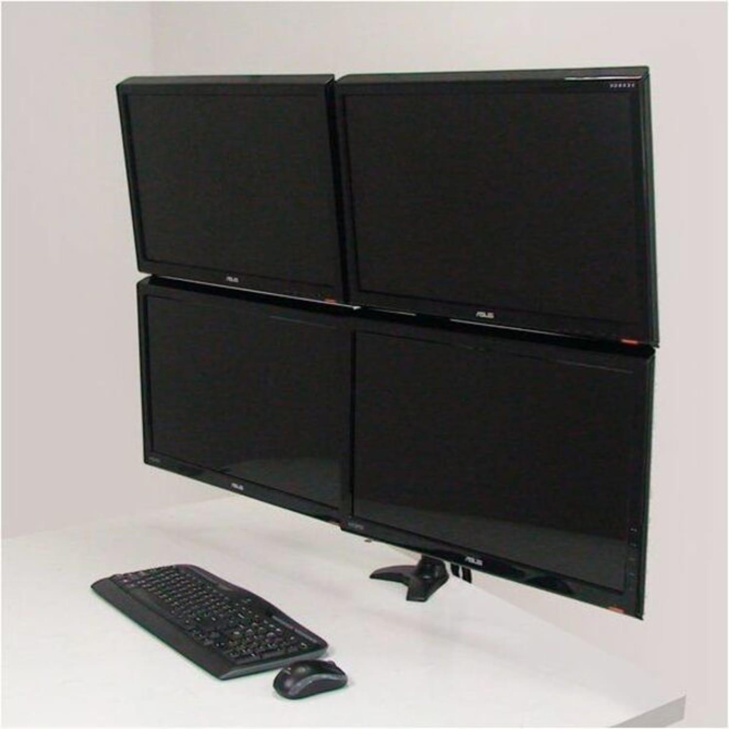 Amer Mounts Quad Monitor Grommet Mount Supports Flat Panel Sizes 15in to 24in AMR4P - Image 3