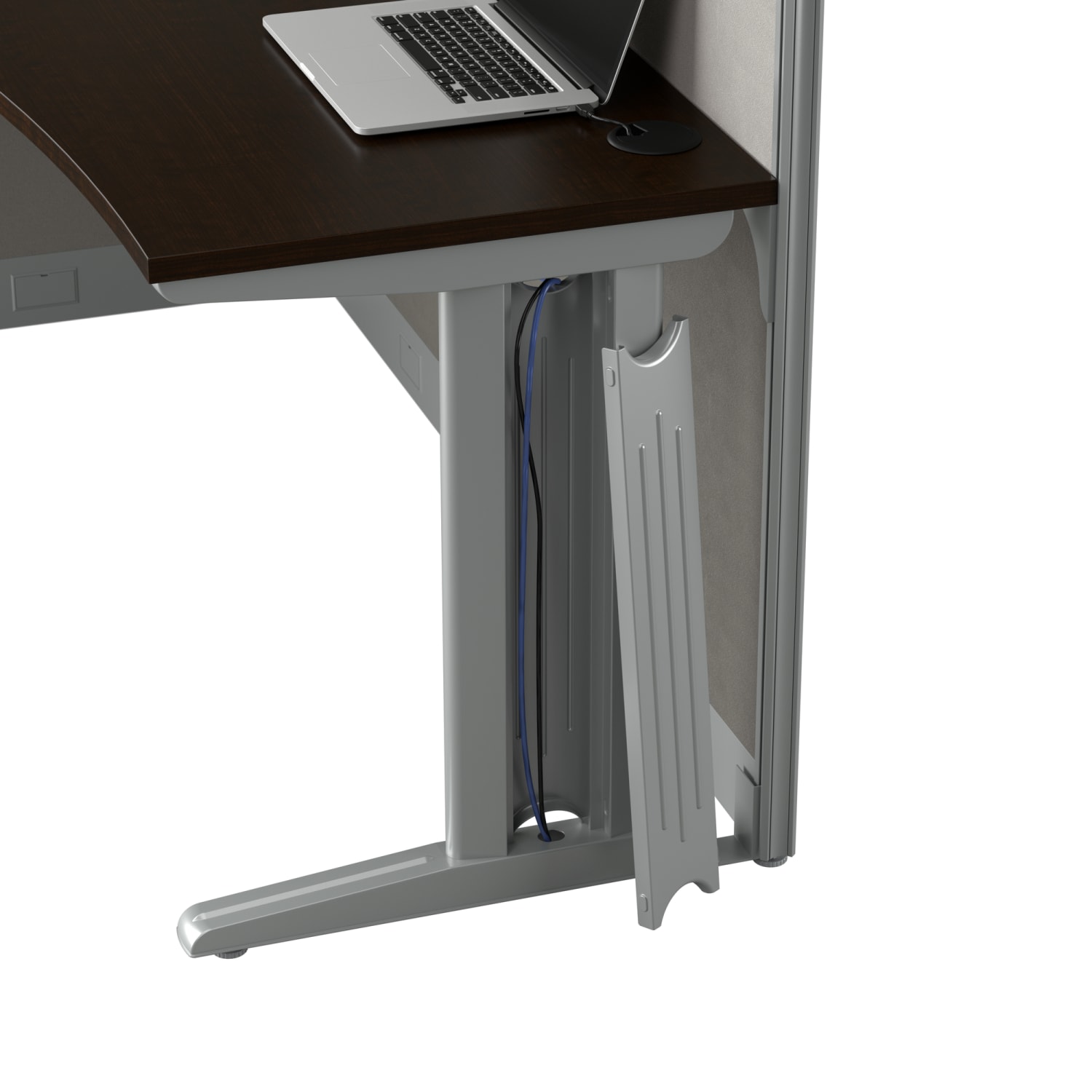 Bush Business Furniture Office In An Hour L Workstation With Storage & Accessory Kit, Mocha Cherry Finish, Standard Delivery - Image 5