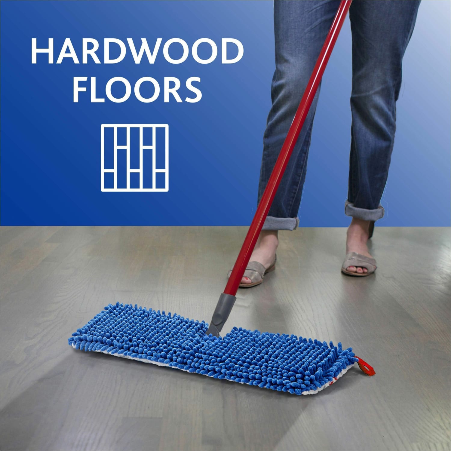 O-Cedar Hardwood Floor N More 3-Action Mop - MicroFiber Head - Double-sided, Flexible, Reusable, Washable, Swivel Head, Absorbent, Machine Washable - Multi - 1 Each - Image 3