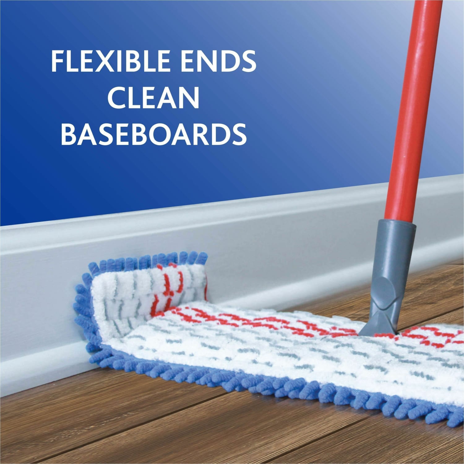 O-Cedar Hardwood Floor N More 3-Action Mop - MicroFiber Head - Double-sided, Flexible, Reusable, Washable, Swivel Head, Absorbent, Machine Washable - Multi - 1 Each - Image 4