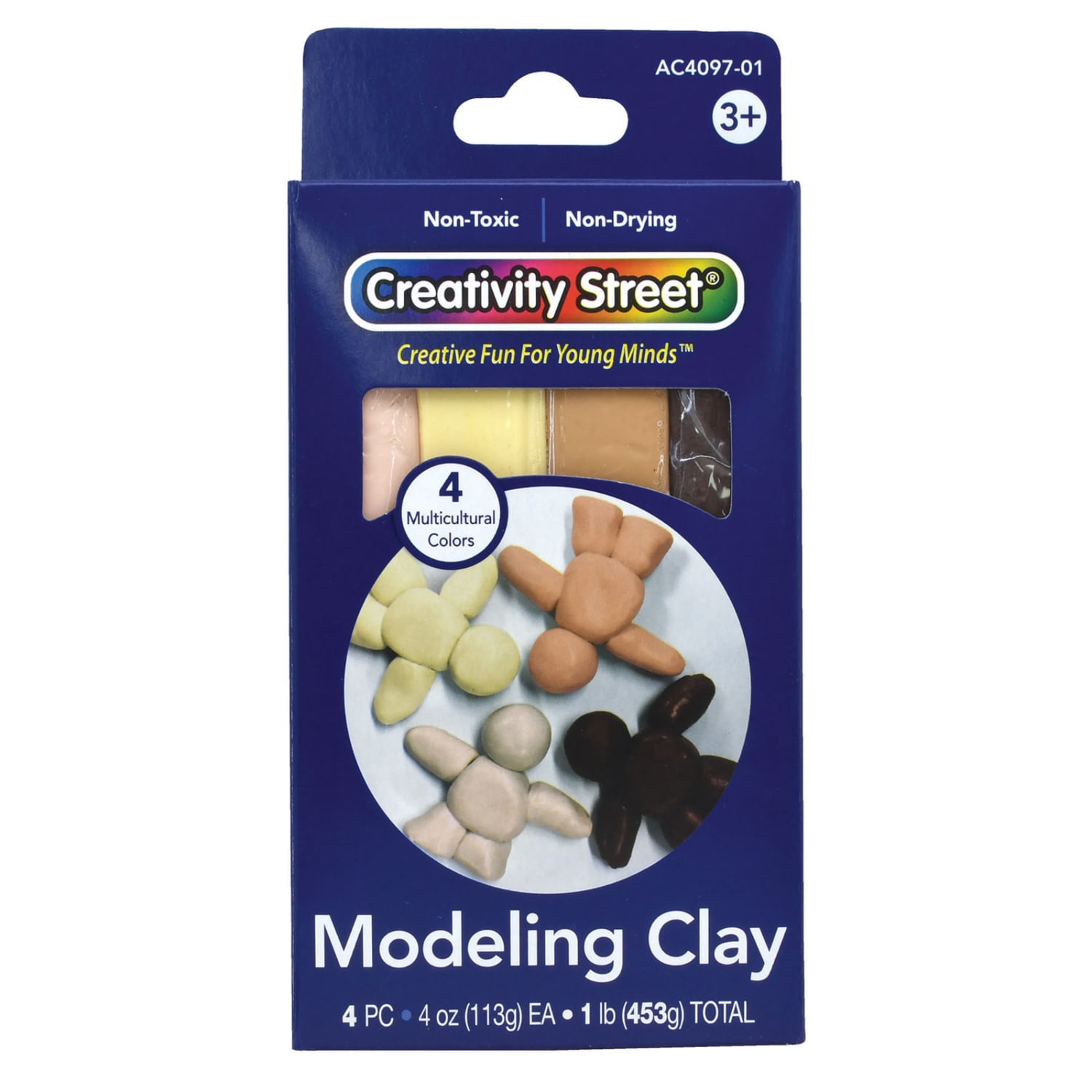 Creativity Street Modeling Clay, 0.25 Lb, Multicultural Assortment, 4 Sticks Per Pack, Set Of 12 Packs - Image 3