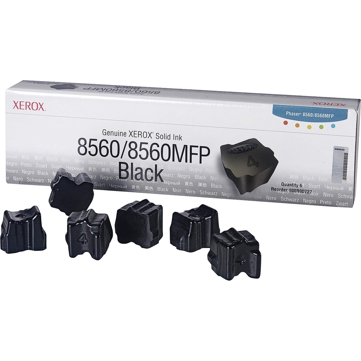 Xerox 8560 Phaser Black Solid Ink, Pack Of 6, 108R00727 - Image 5