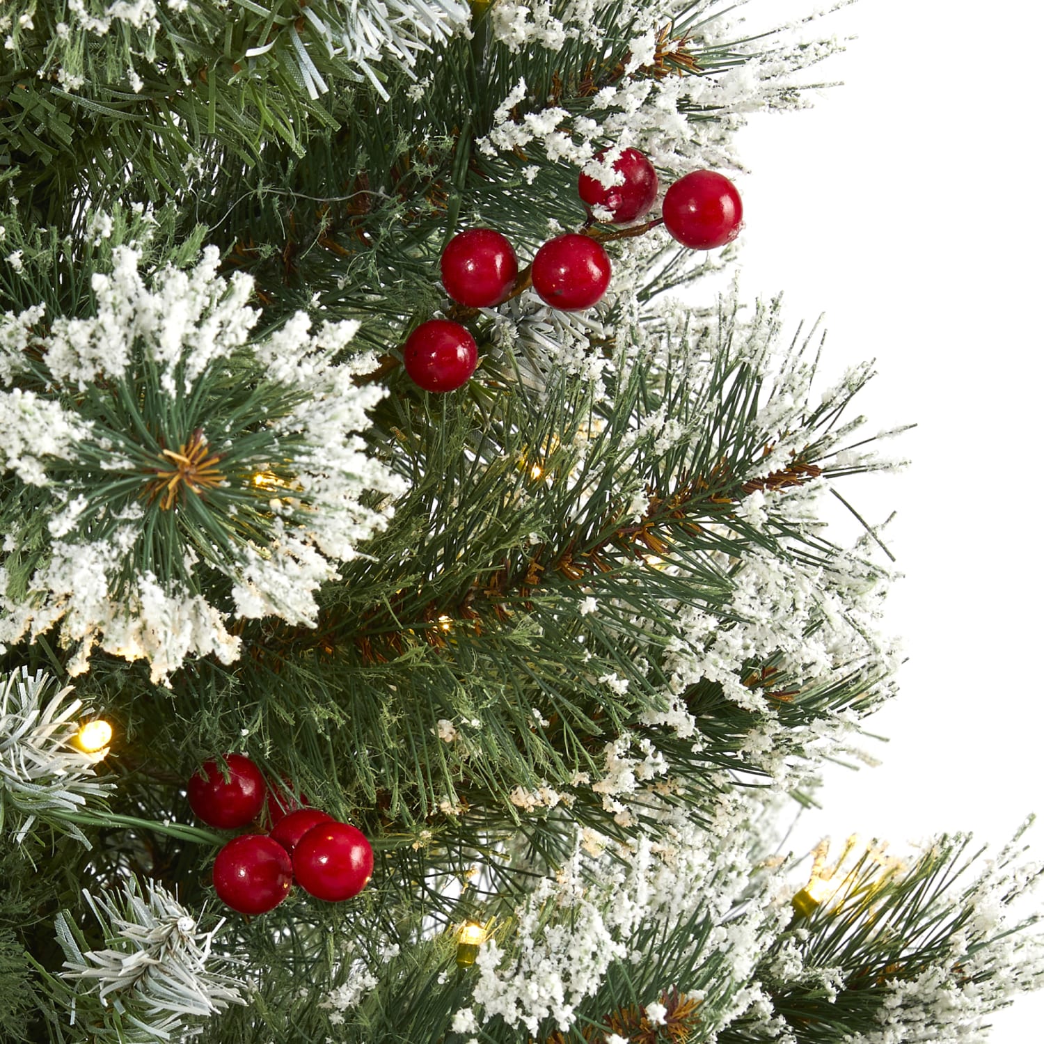 Nearly Natural Frosted Swiss Pine Artificial Christmas Tree, 3'H - Image 4