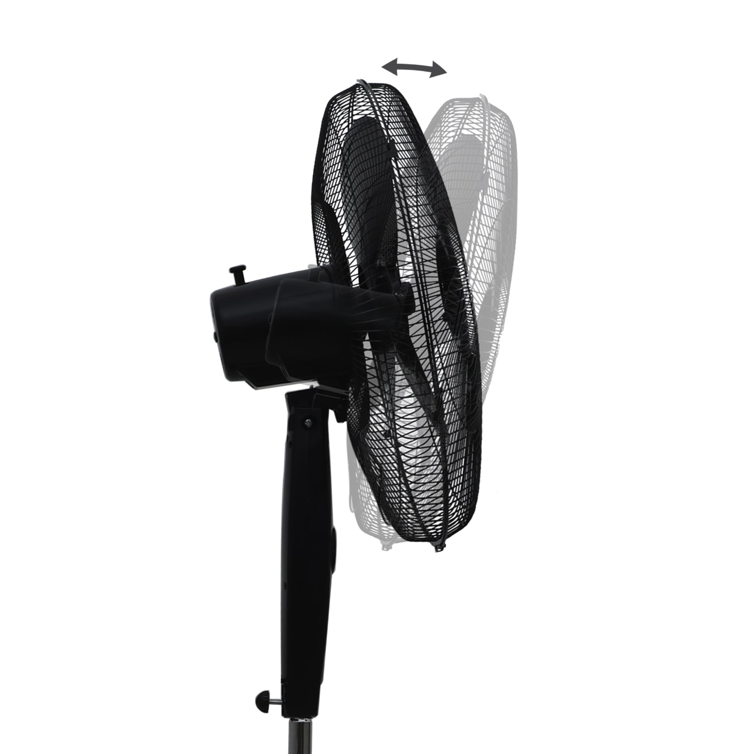 Black+Decker 18in Pedestal Stand Fan, 52inH x 16-1/2inW x 16-1/2inD, Black - Image 5