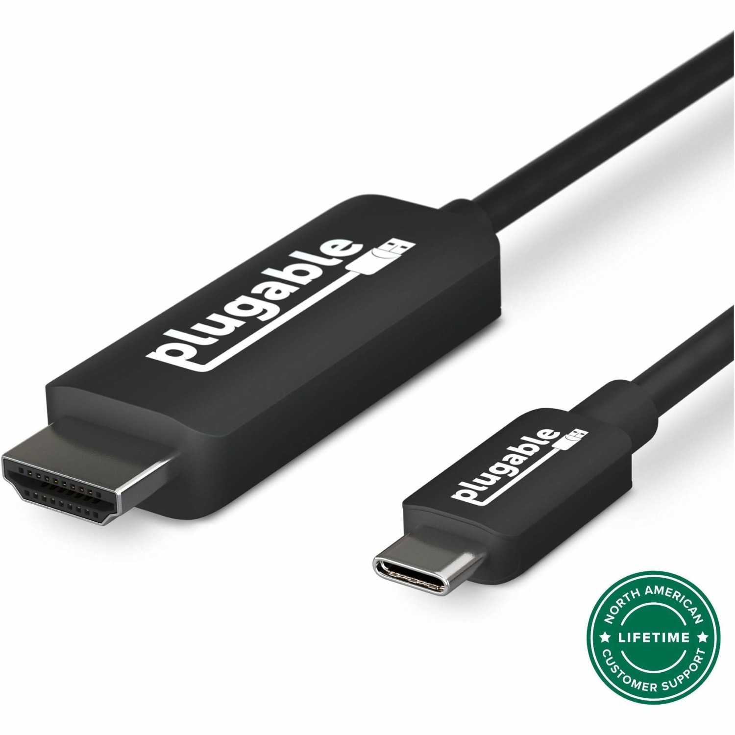 Plugable USB C to HDMI Adapter Cable - Connect USB-C or Thunderbolt 3 Laptops to HDMI Displays up to 4K@60Hz - USBCHDMICABLE