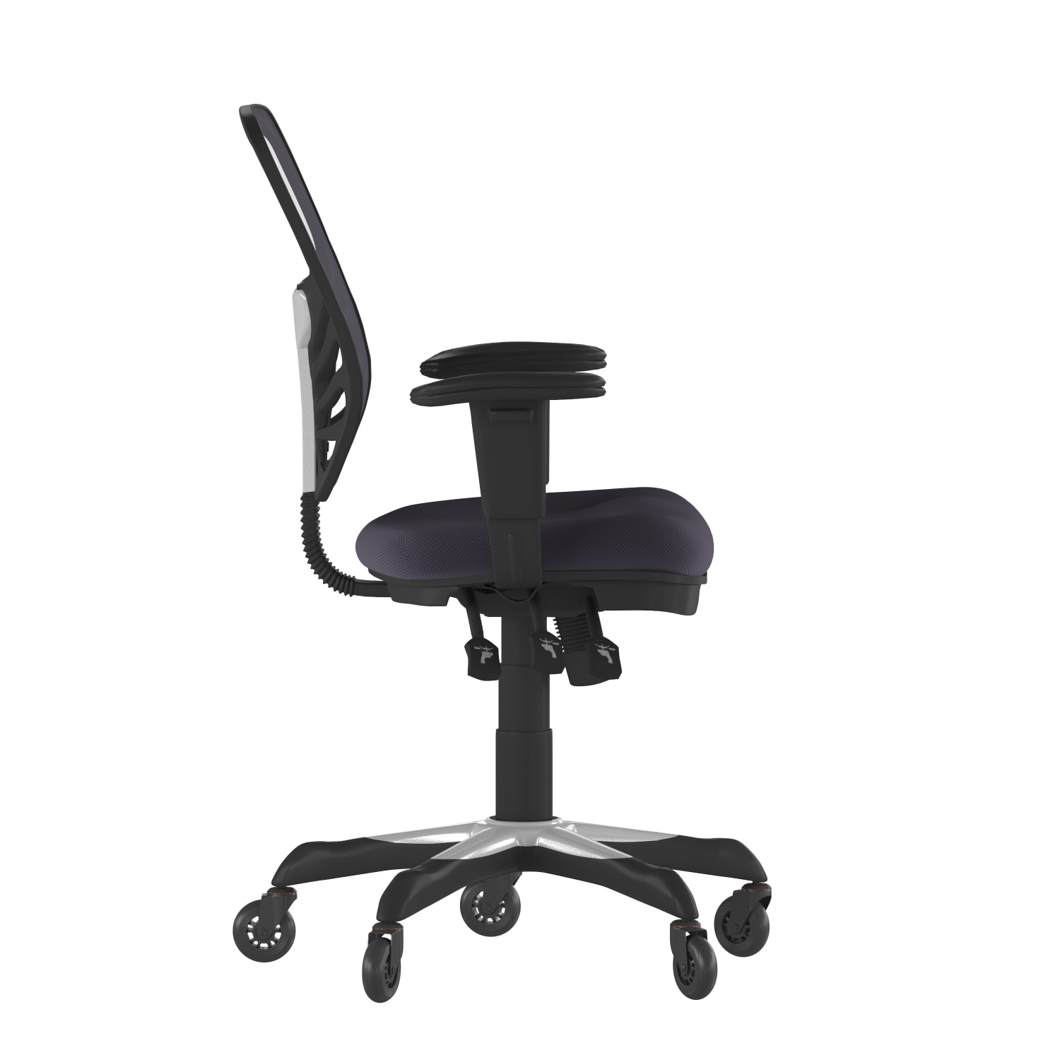 Flash Furniture Nicholas Ergonomic Mesh Mid-Back Multifunction Executive Swivel Office Chair, Dark Gray/Black - Image 9