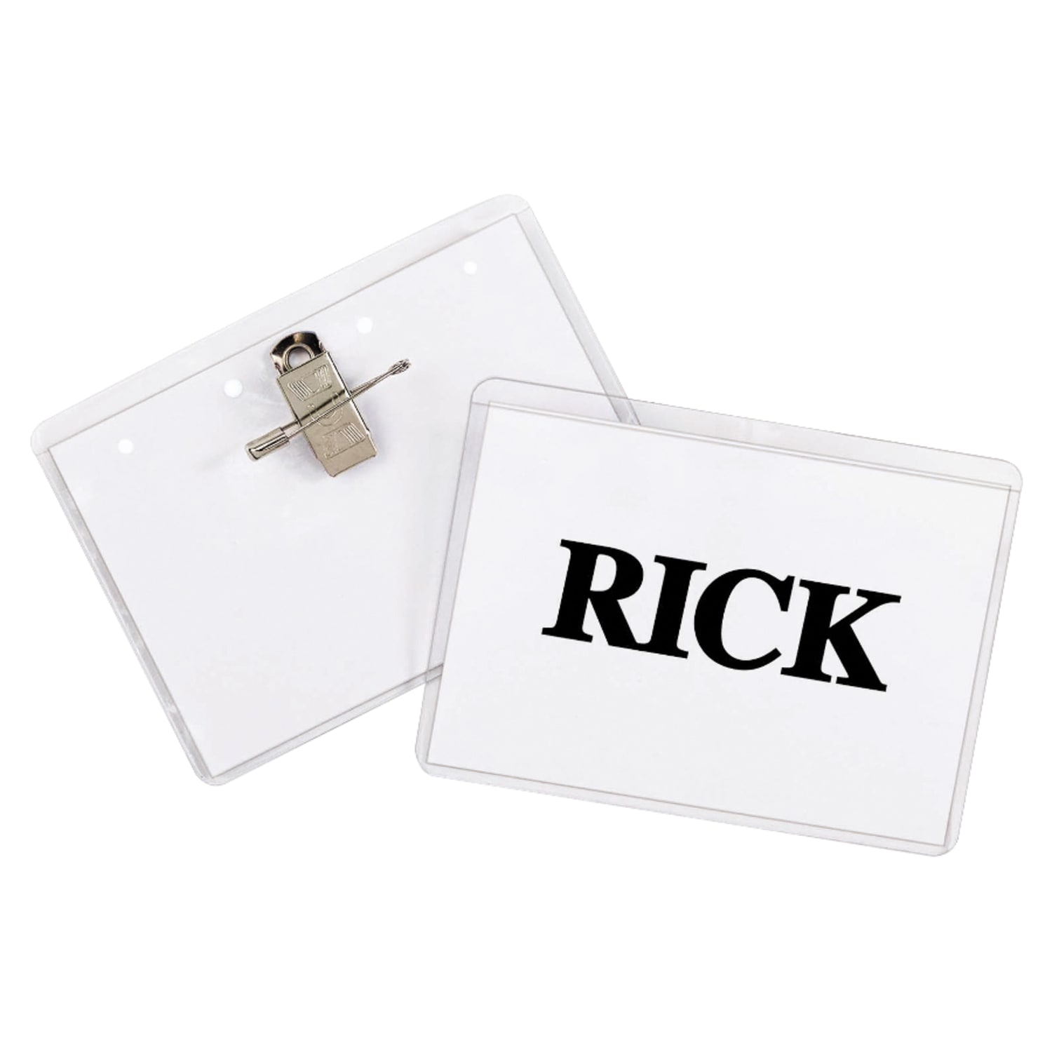 C-Line Sealed Clip/Pin Style Badge Holder Kit, Top Loading, 2 1/4in x 3 1/2in - Image 3