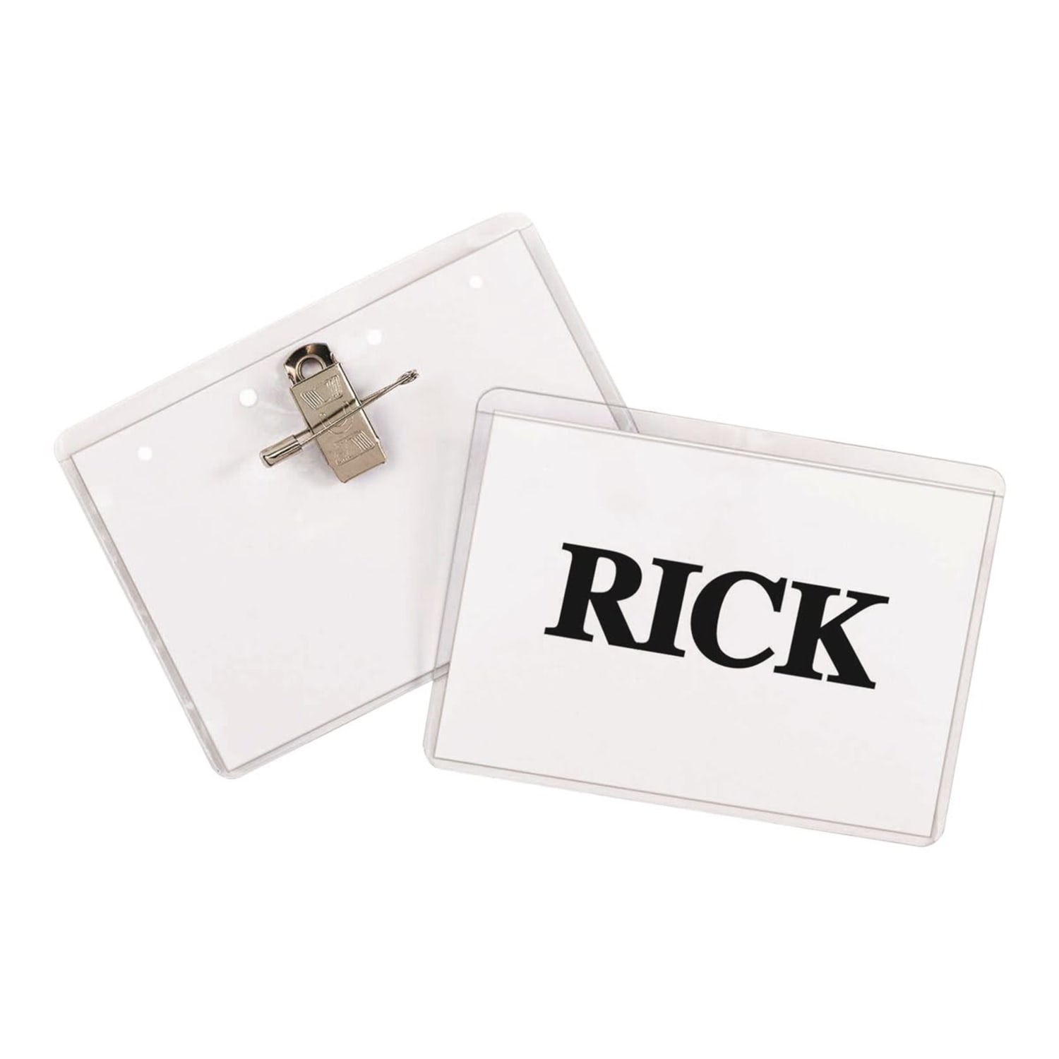 C-Line Sealed Clip/Pin Style Badge Holder Kit, Top Loading, 3in x 4in