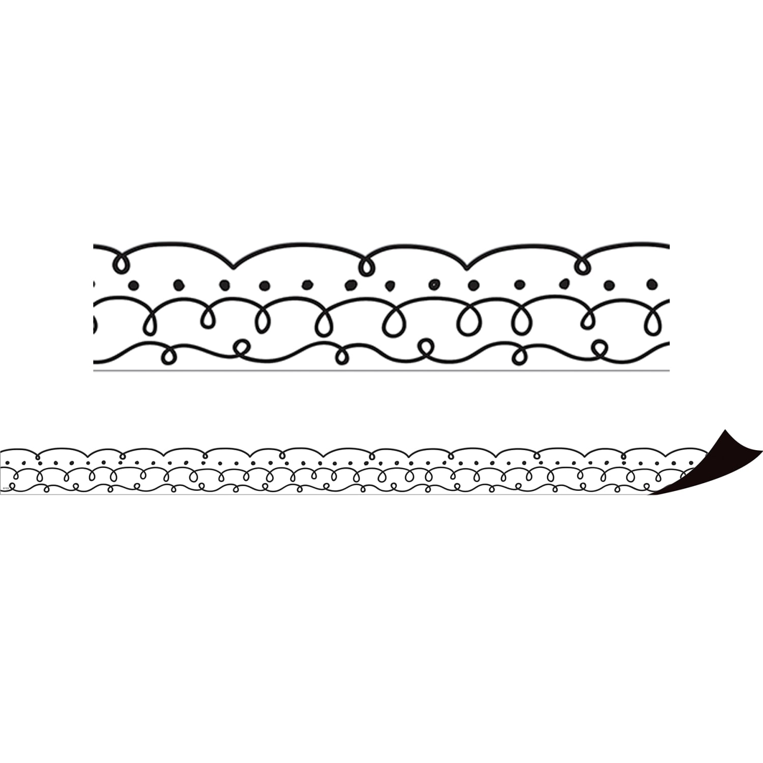 Teacher Created Resources Magnetic Border, Squiggles And Dots, 24ft Per Pack, Set Of 2 Packs - Image 3