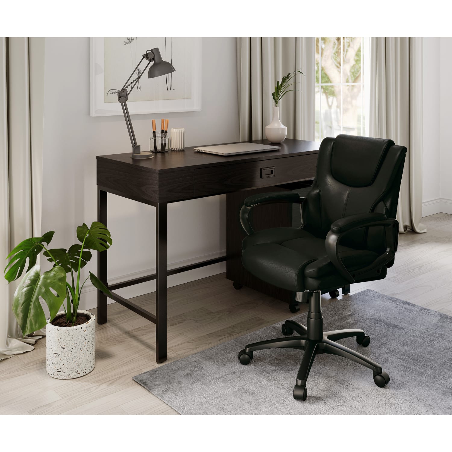 Realspace Mayhart Vinyl MidBack Task Office Chair Black BIFMA Compliant PopularChairscom Realspace Mayhart Vinyl Mid Back Task Office Chair Black BIFMA Compliant PopularChairscom