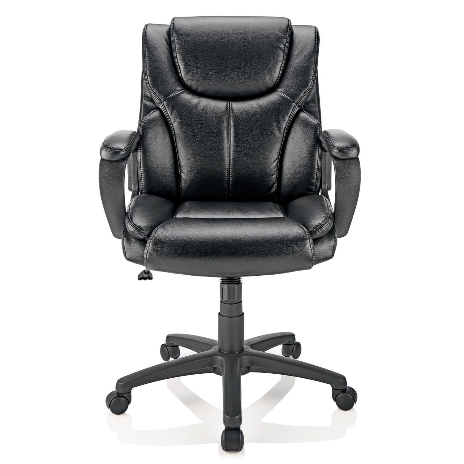 Realspace Mayhart Vinyl MidBack Task Office Chair Black BIFMA Compliant PopularChairscom Realspace Mayhart Vinyl Mid Back Task Office Chair Black BIFMA Compliant PopularChairscom