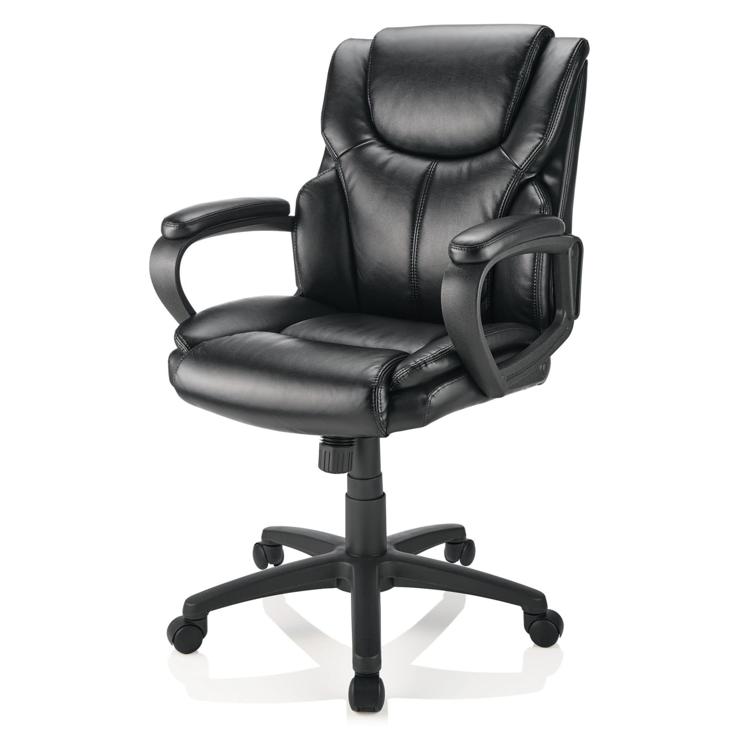 Realspace Mayhart Vinyl MidBack Task Office Chair Black BIFMA Compliant PopularChairscom Realspace Mayhart Vinyl Mid Back Task Office Chair Black BIFMA Compliant PopularChairscom