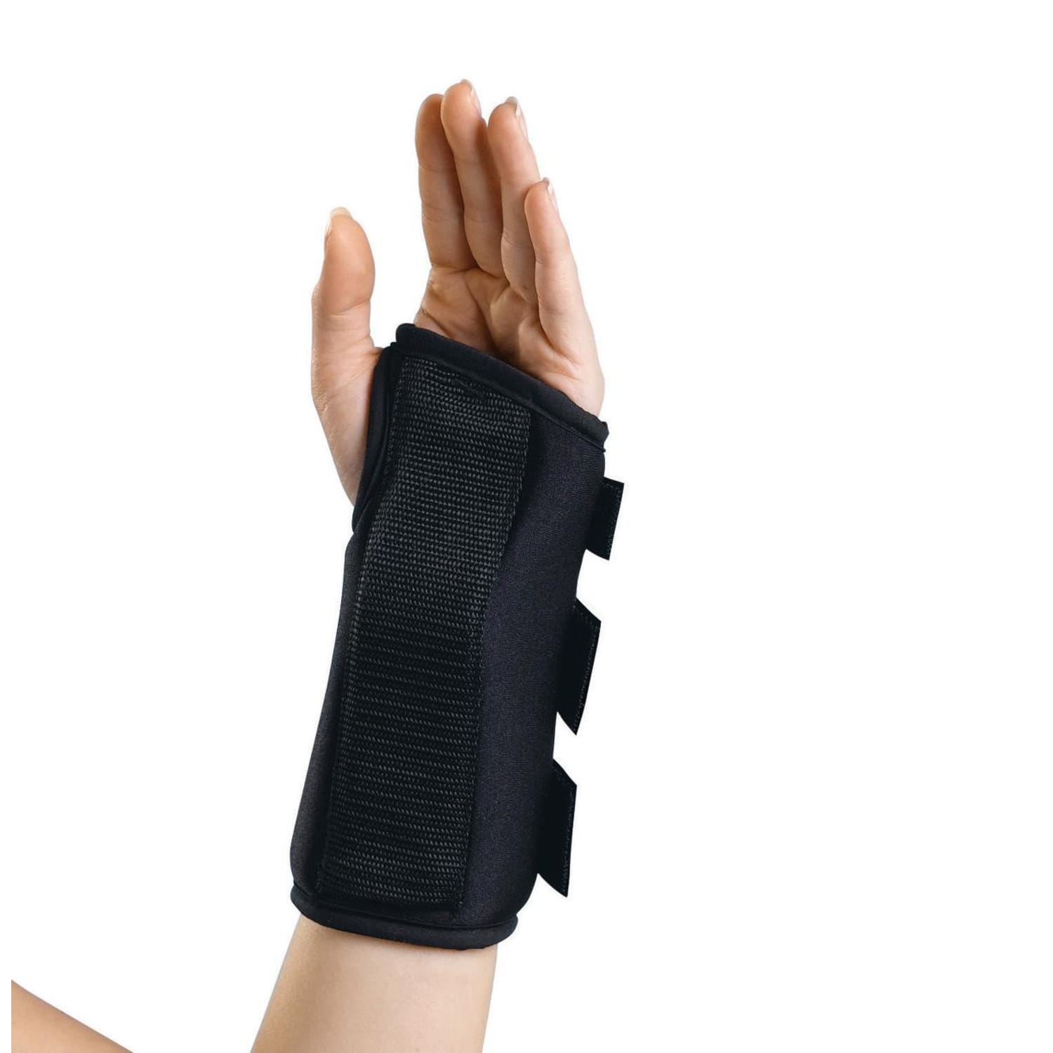Medline Wrist Splint, Left, Large, 8in, Black