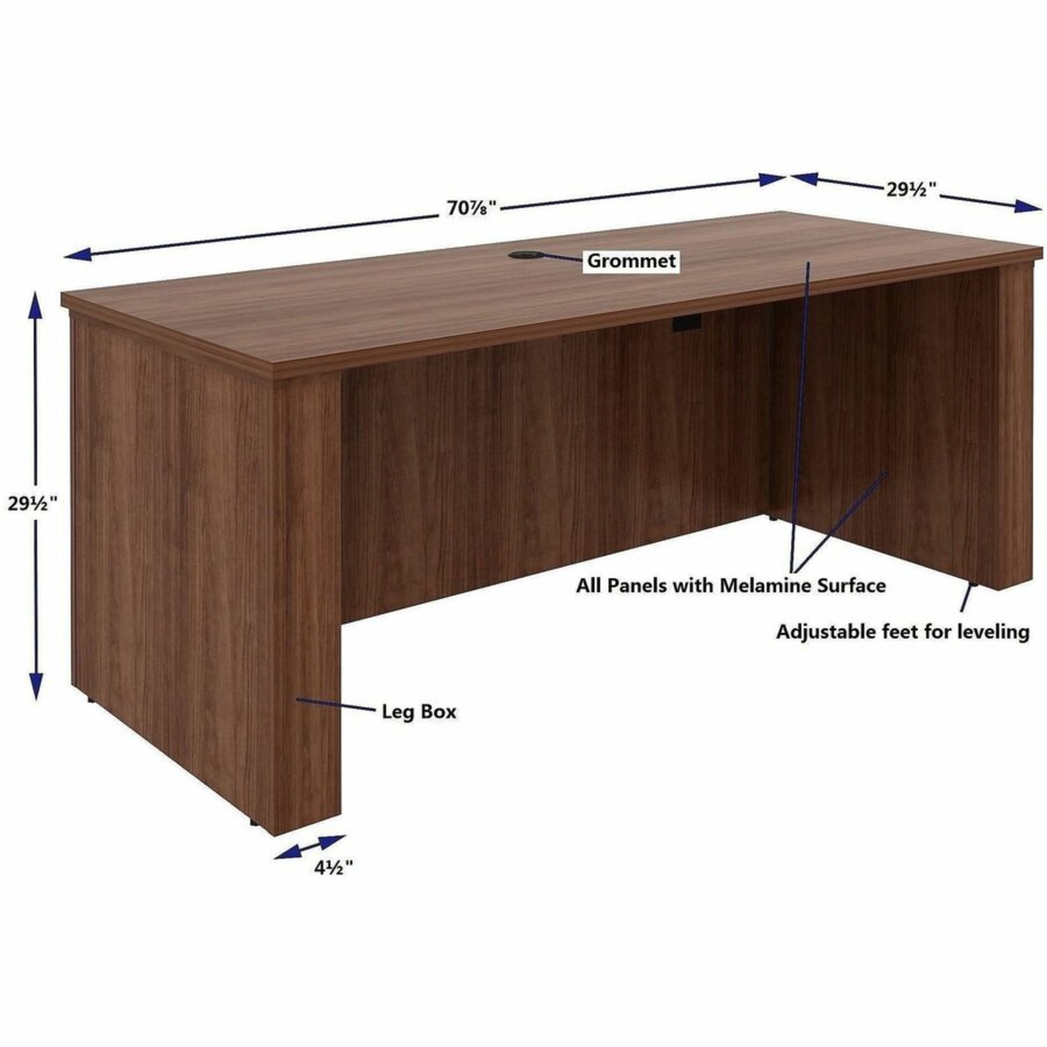 Lorell Essentials 72in Sit-to-Stand Desk Shell, 69642 - Image 5