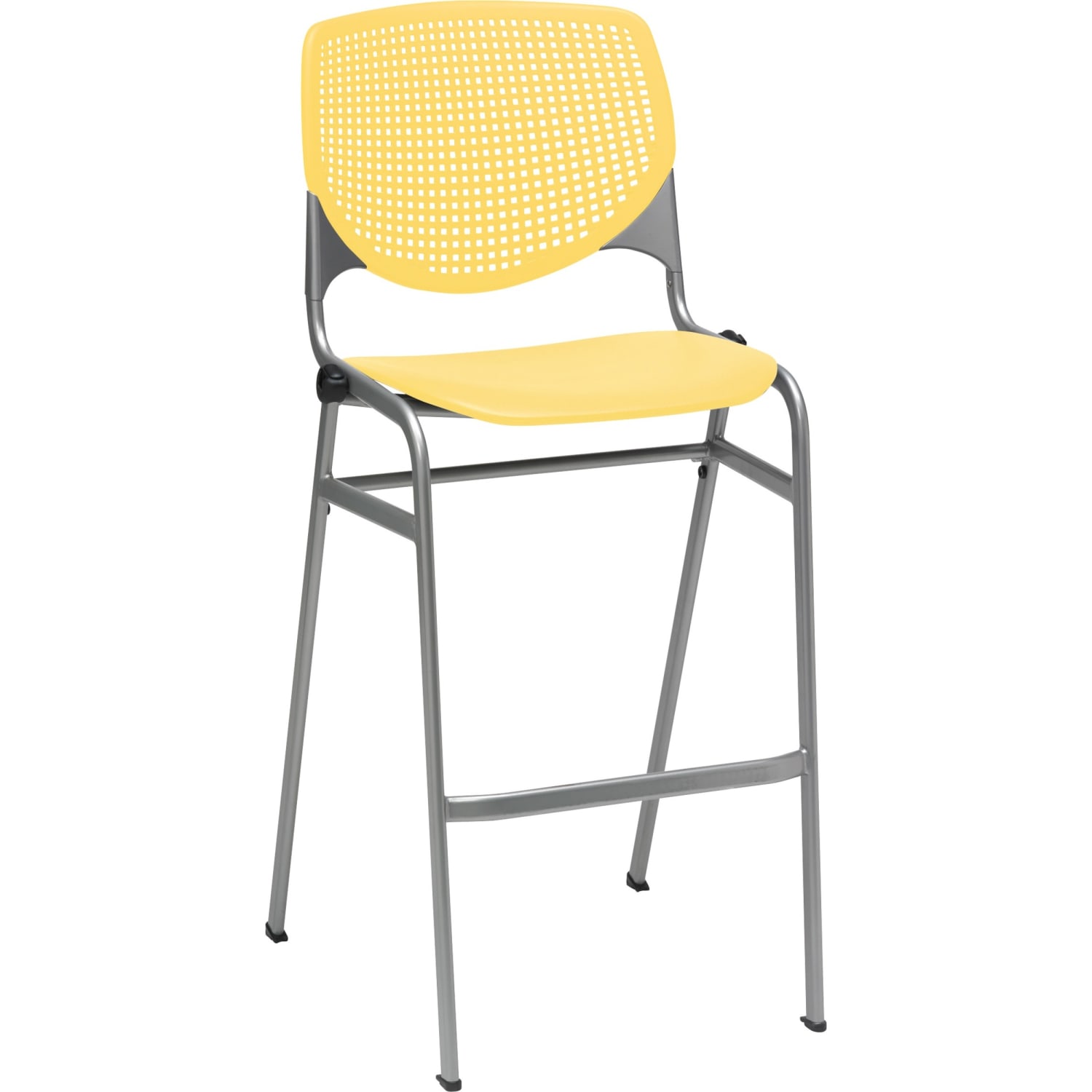 KFI Studios KOOL Stacking Chair YellowSilver PopularChairscom