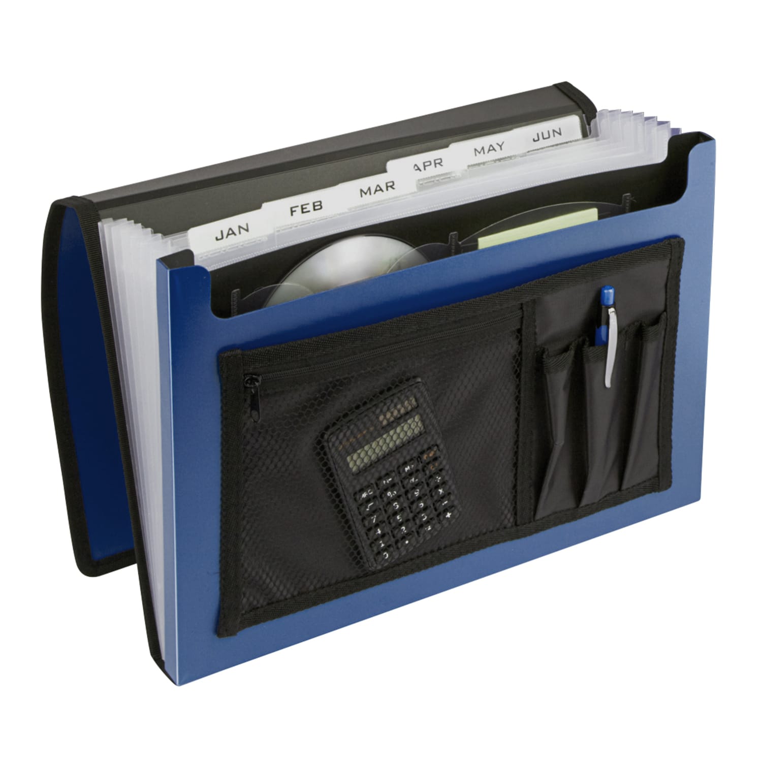 Office Depot Brand Plastic Expanding File, 7 Pocket, Expansion 6in, 8 1/2in x 11in, Letter, Dark Blue, Pack of 1 - Image 4