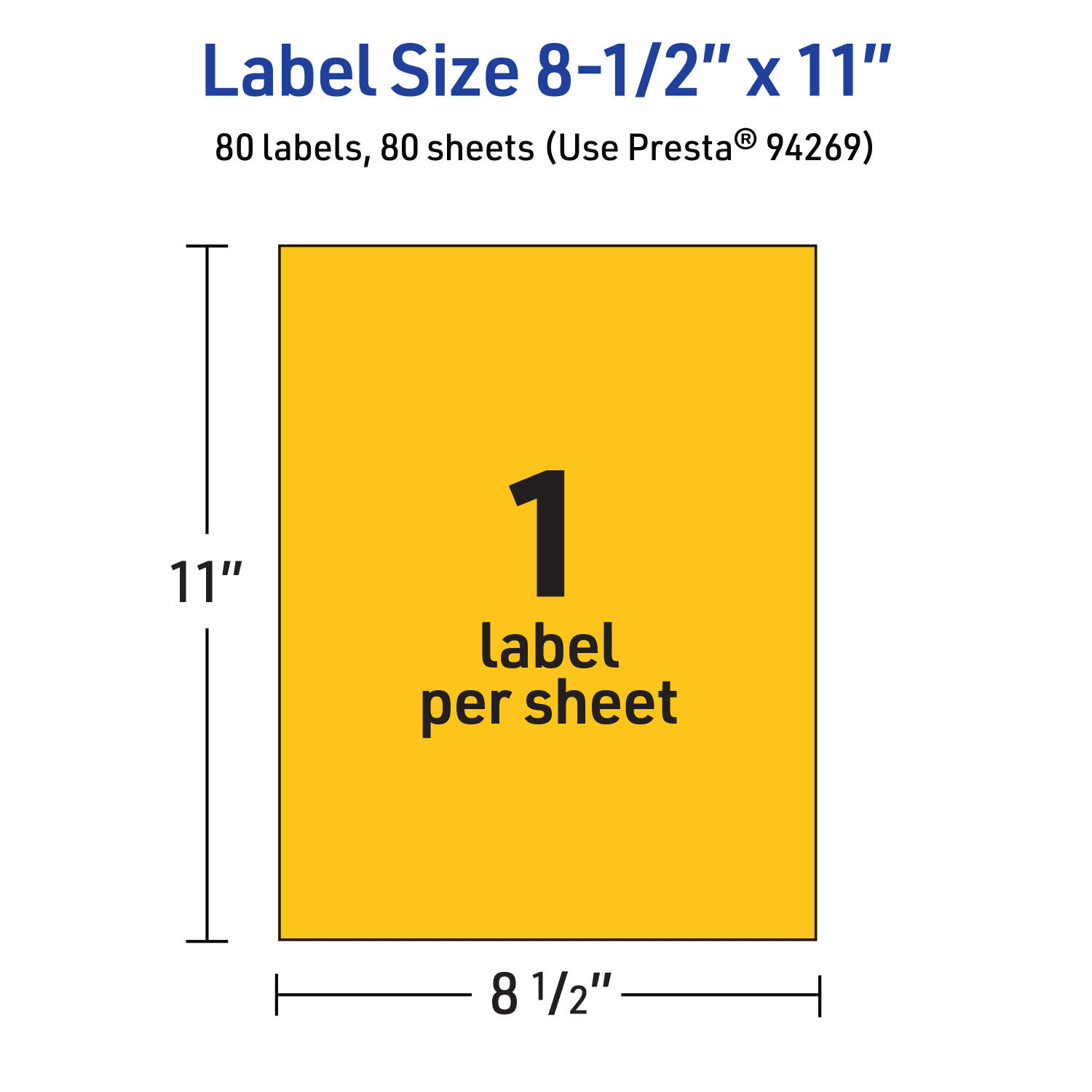Avery Printable Sticker Paper, 94269-BYP80, Rectangle, 8-1/2in x 11in, Matte Bright Yellow, Pack of 80 - Image 6