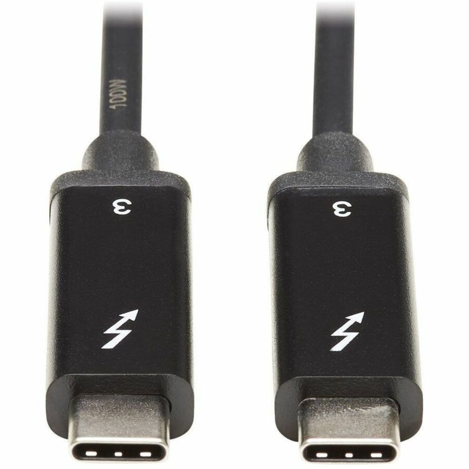 Tripp Lite Thunderbolt 3 Cable 40 Gbps Active 5A 100W PD 4K USB C M/M 1M - First End: 1 x USB Type C Male Thunderbolt 3 - Second End: 1 x USB Type C Male Thunderbolt 3 - 5 GB/s - Supports up to 3840 x 2160 - Nickel Plated Connector - Black - Image 3
