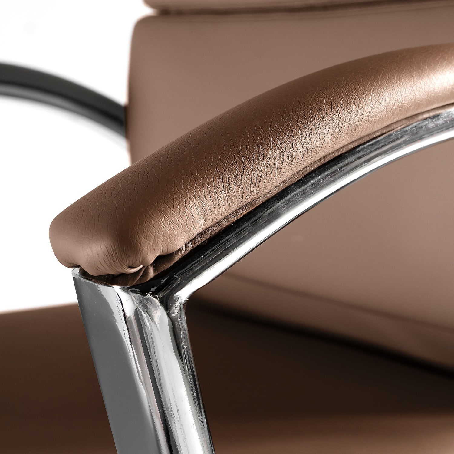 Bush Business Furniture Modelo Bonded Leather High Back Office Chair Saddle Tan Standard Delivery PopularChairscom