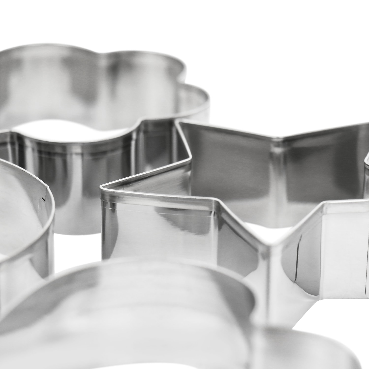 Martha Stewart 5-Piece Stainless Steel Cookie Cutter Set, Silver - Image 5