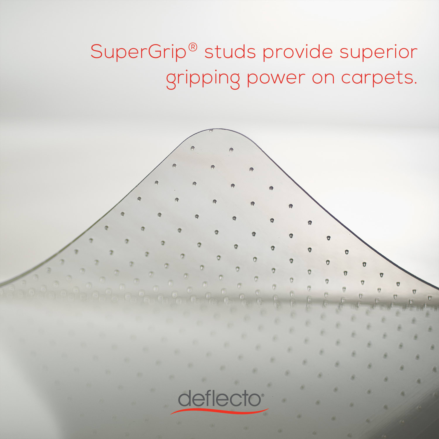 Deflecto Glass Clear Chair Mat, For Medium Pile Carpets, With Lip, 36in x 48in, Clear - Image 6