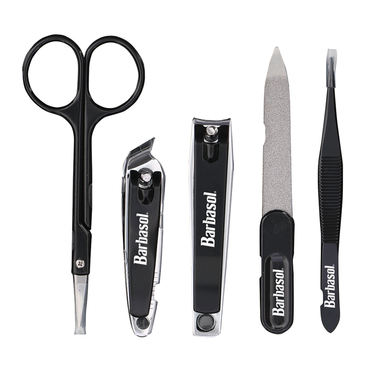 Barbasol 6-Piece Stainless Steel Nail Grooming Kit, Black - Image 4