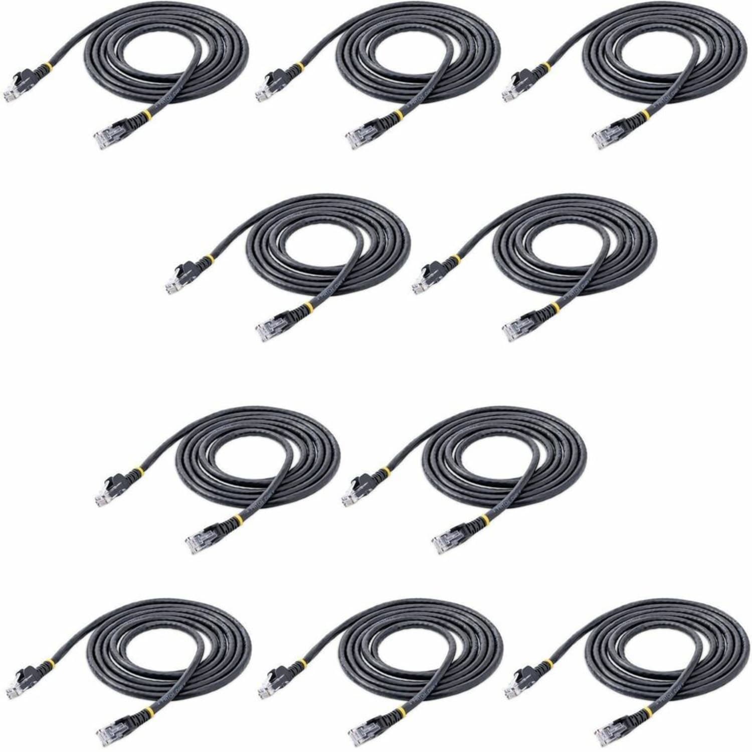 StarTech.com 6 ft. CAT6 Cable - 10 Pack - BlackCAT6 Patch Cable - Snagless RJ45 Connectors - Category 6 Cable - 24 AWG (N6PATCH6BK10PK) - CAT6 cable pack meets all Category 6 patch cable specifications - Image 3