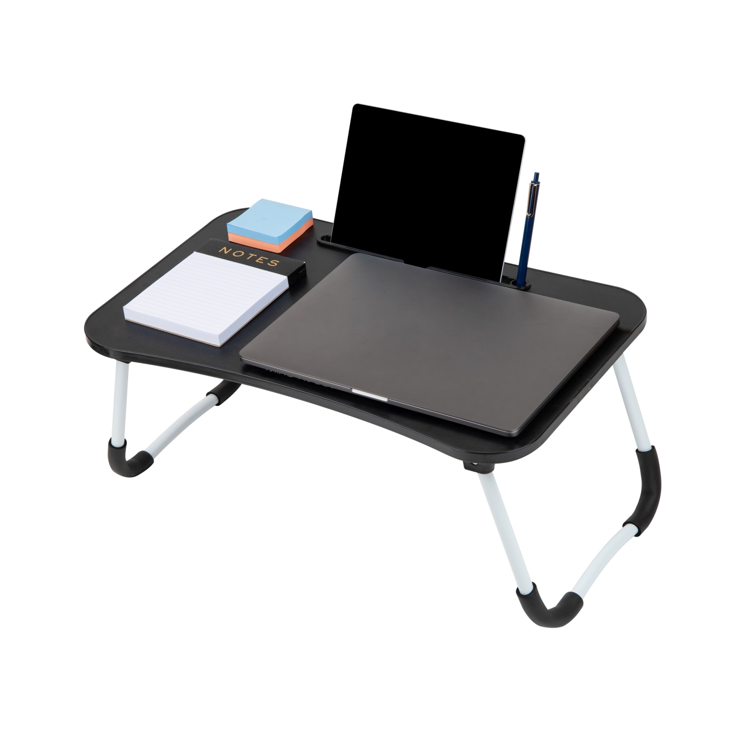 Mind Reader Woodland Collection Portable Laptop Desk with Folding Legs, 10-1/2in H x 13-3/4in W x 24-1/4in L, Black - Image 5