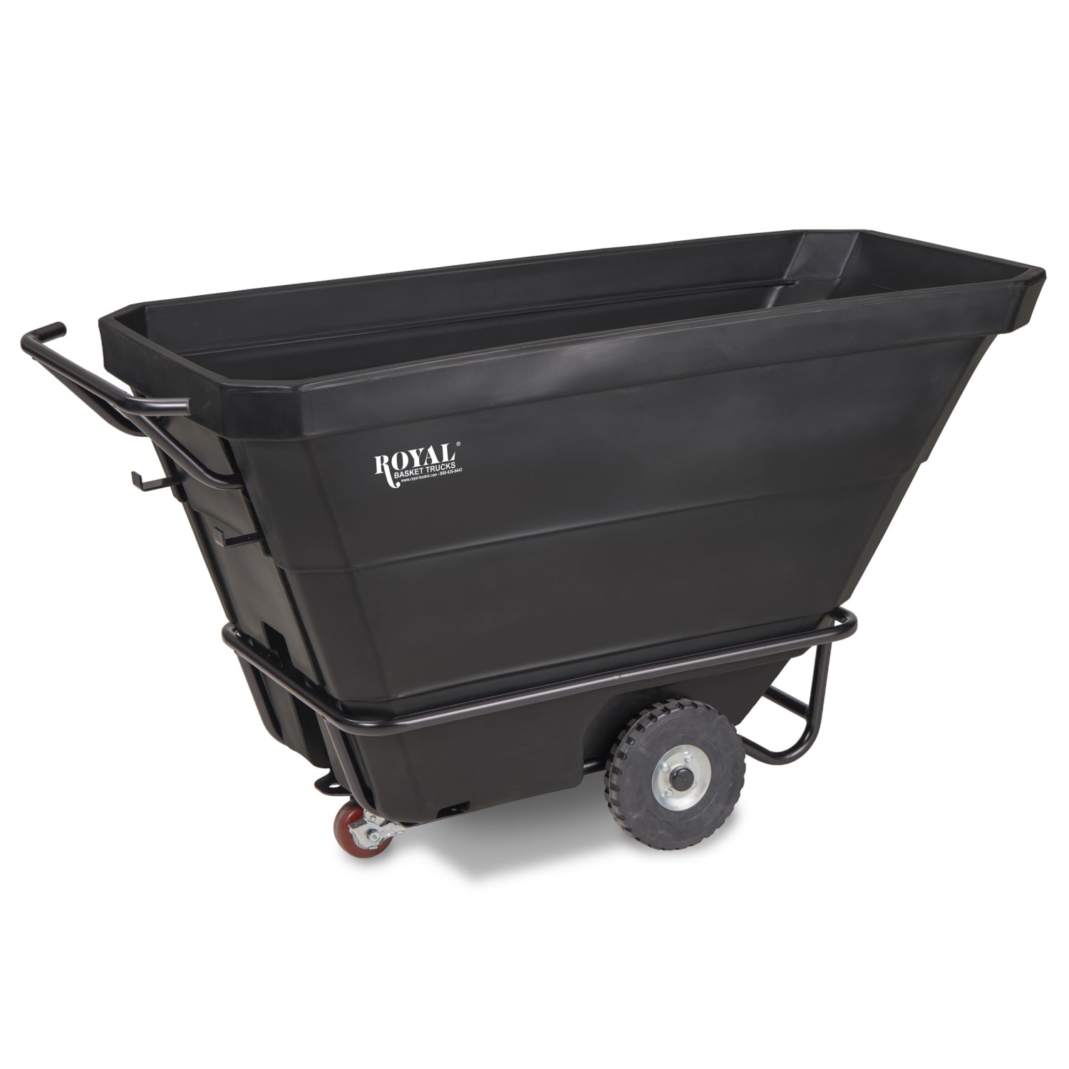 Royal Basket Trucks 1/2 Yard Standard Tilt Truck, Black