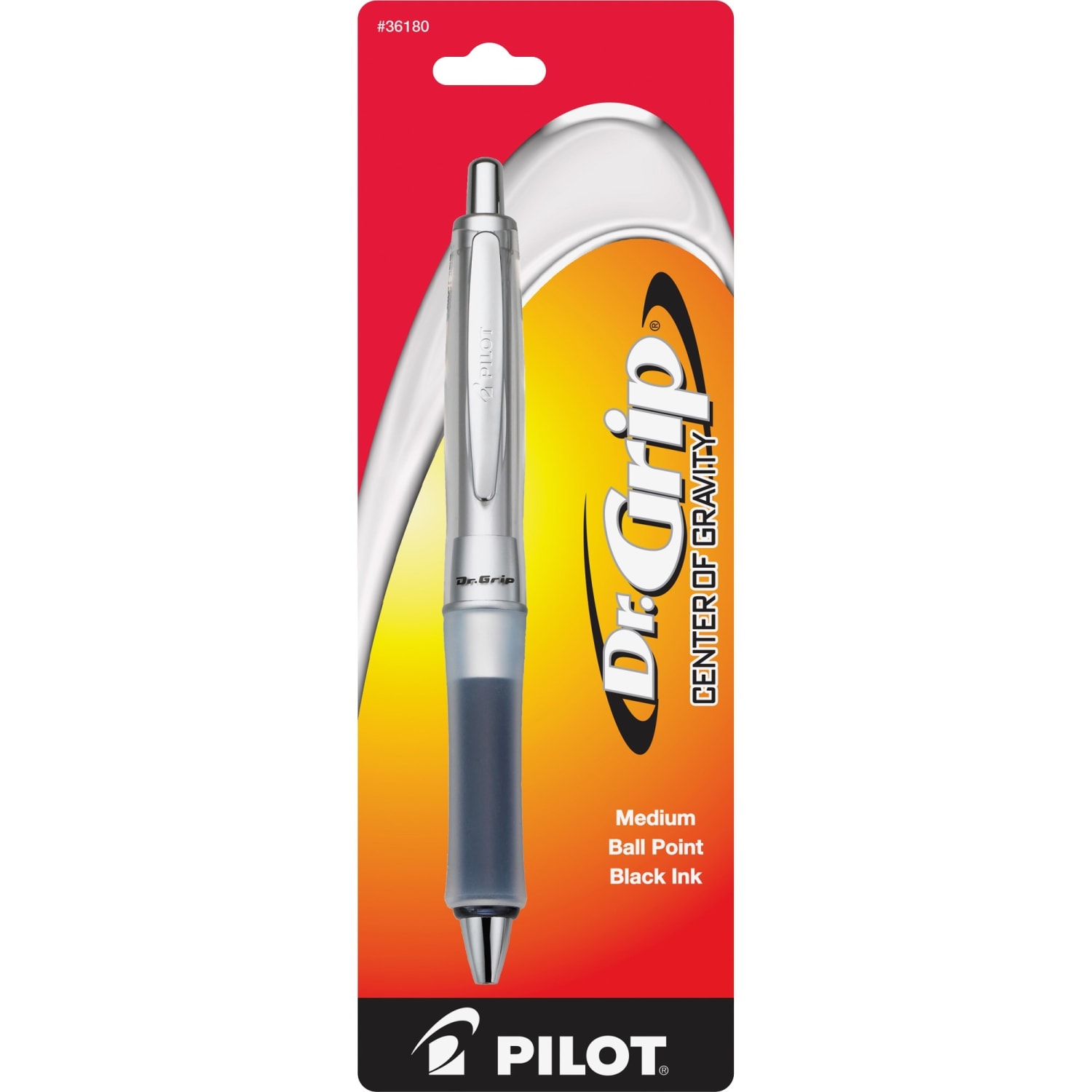 Pilot Dr. Grip Center of Gravity Ballpoint Pen, Medium Point, 1.0mm, Gray/Blue - Image 3