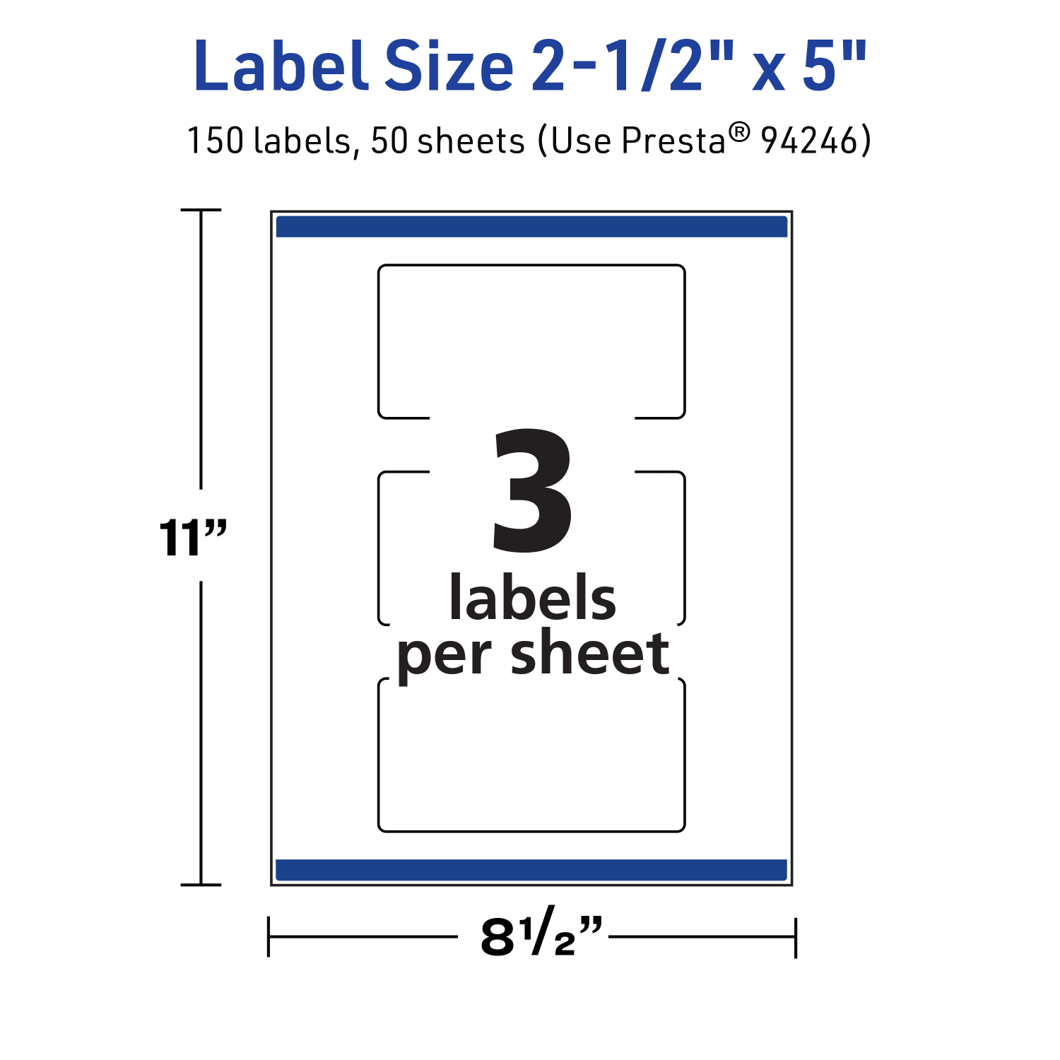 Avery Print-To-The-Edge TrueBlock Labels With Sure Feed, 94246-TWMP50, Rectangle, 2-1/2in x 5in, Matte White, Pack Of 150 - Image 6