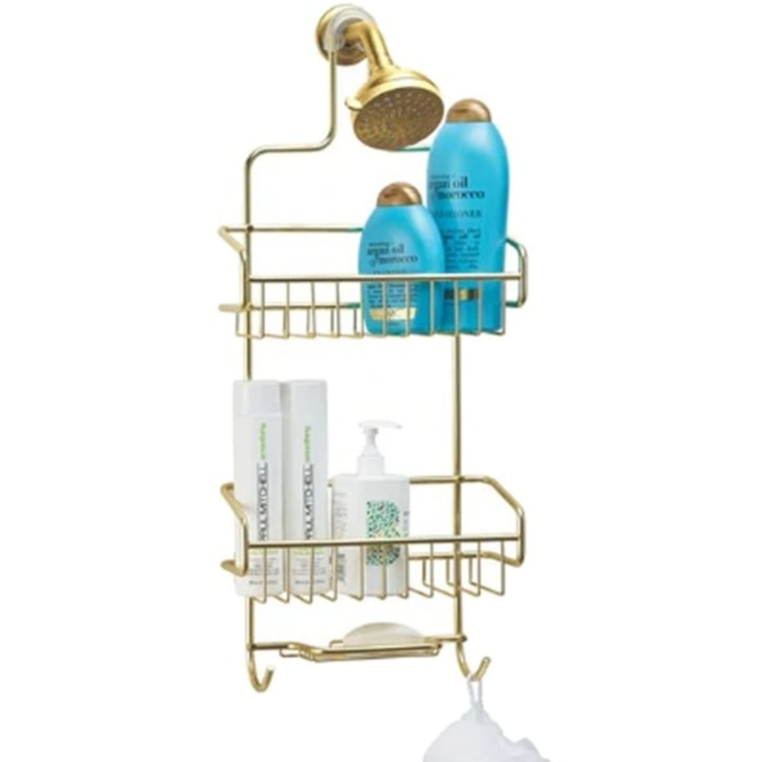 Better Houseware Rust-Proof Extra-Large Shower Caddy, 27-1/2inH x 11-3/4inW x 4-3/8inD, Gold - Image 6