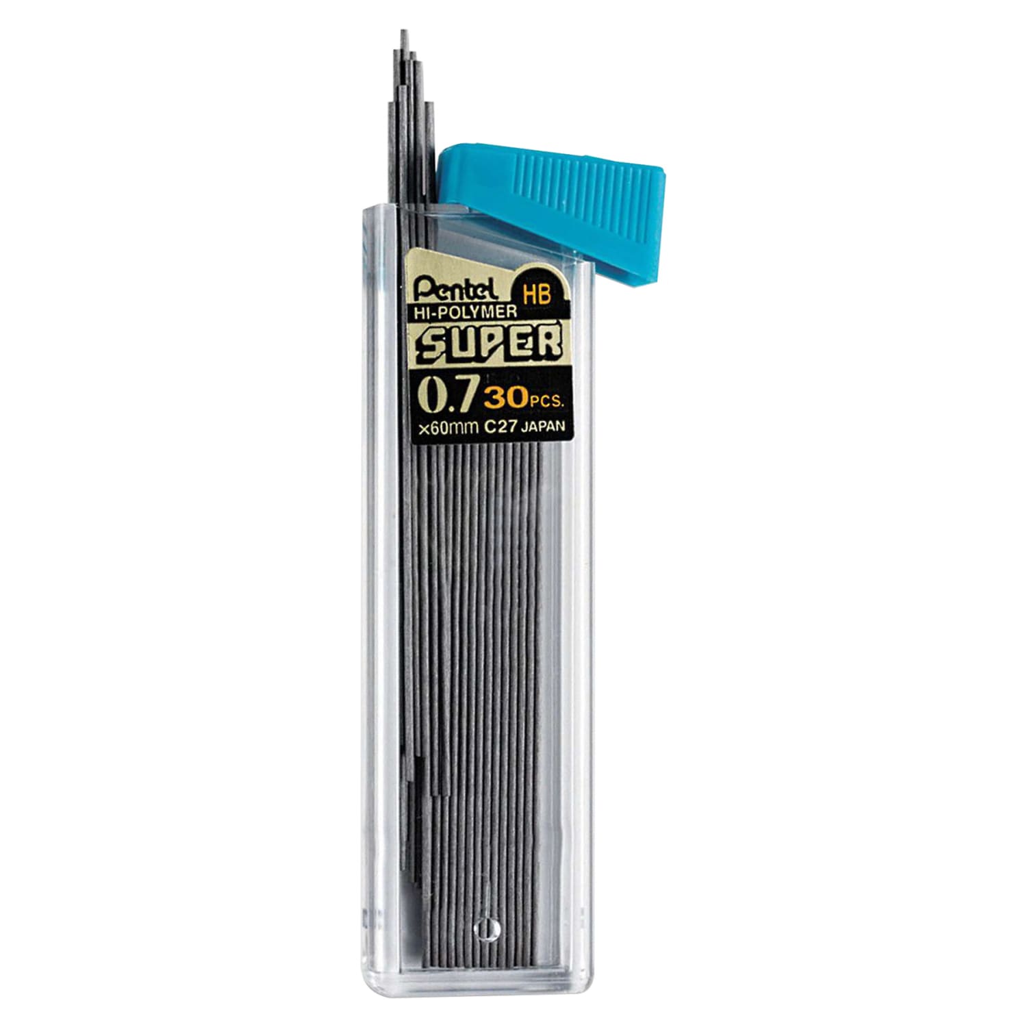 Pentel Premium Hi-Polymer Lead, 0.7 mm, HB, Fine Point, Black