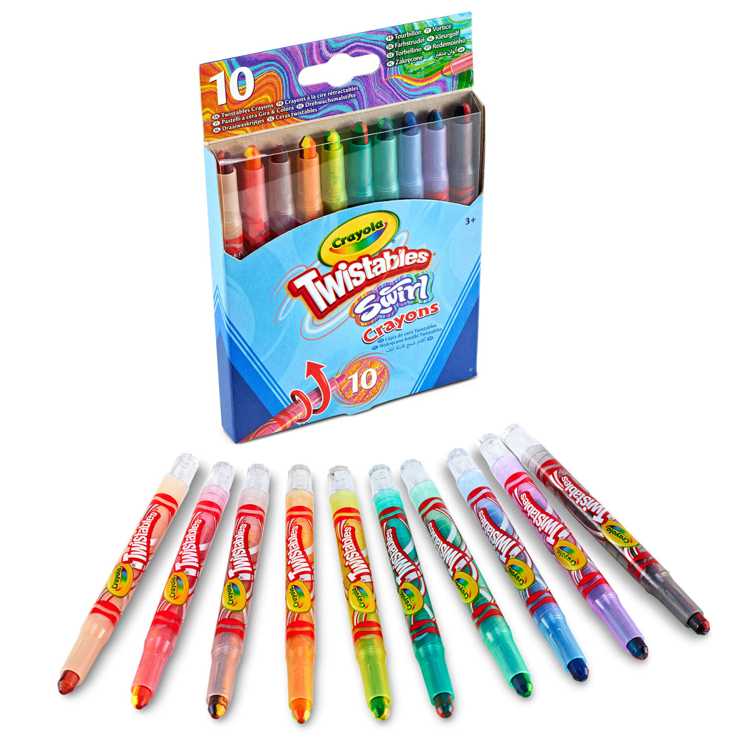 Crayola SWIRL Mini Twistable Crayons, 10 Per Pack, Set Of 6 Packs - Image 4