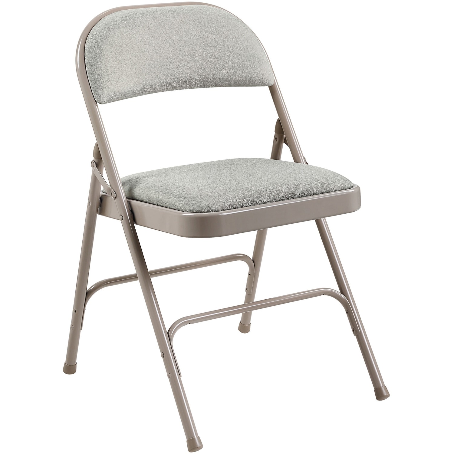 Lorell Padded Steel Folding Chairs, Beige, Set Of 4 Chairs - Image 3