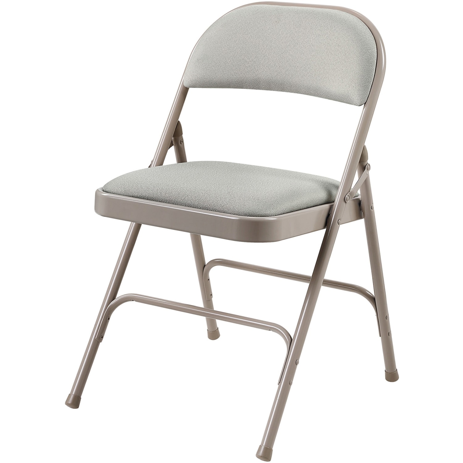 Lorell Padded Steel Folding Chairs, Beige, Set Of 4 Chairs - Image 6