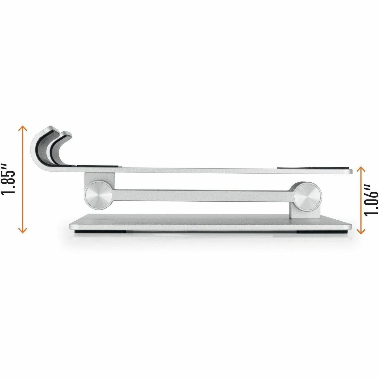 DURABLE Rise Tablet Stand - Up to 13in Screen Support - 2.20 lb Load Capacity - 8.07in Height x 6.69in Width x 5.39in Depth - Tabletop - Aluminum - Silver - Image 4
