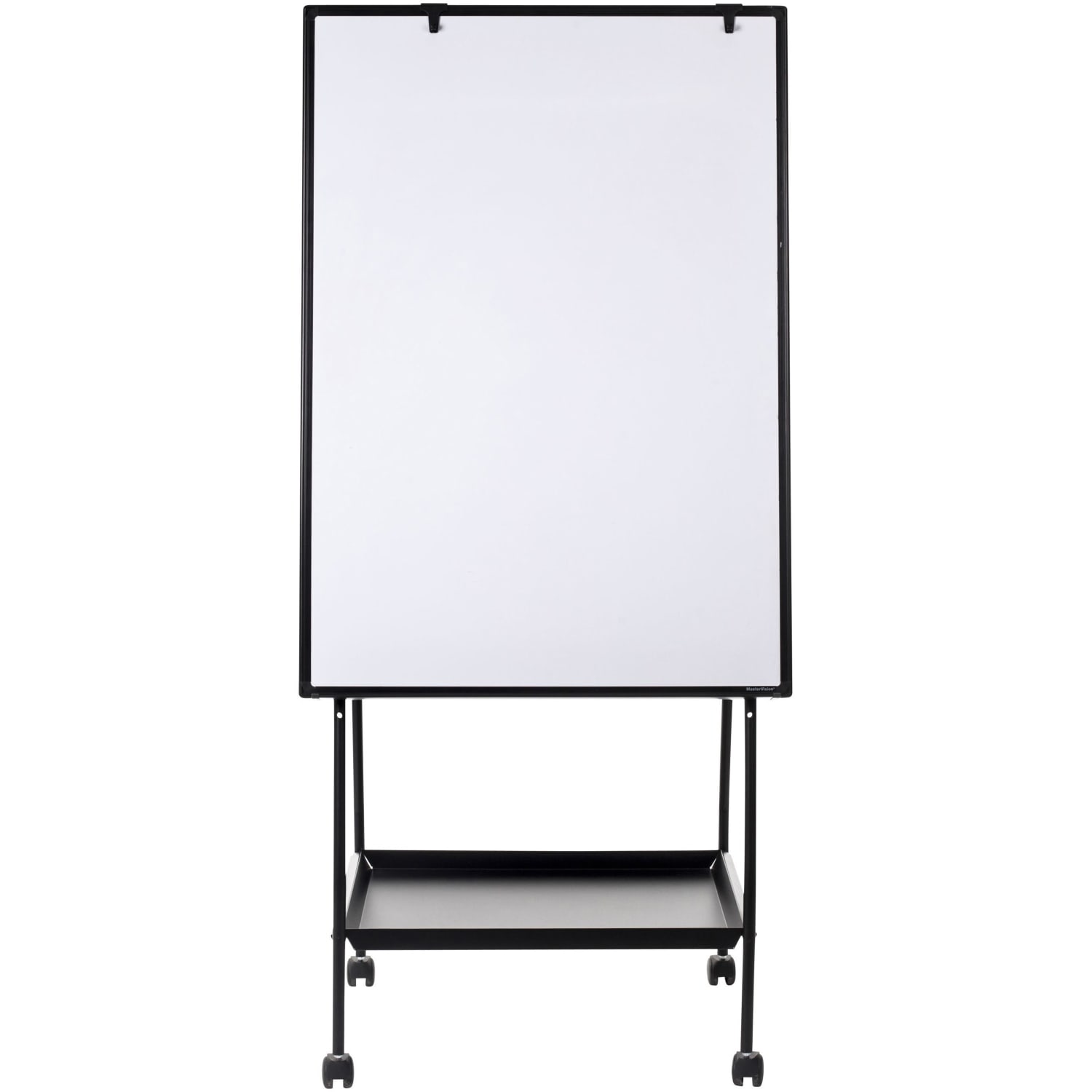 MasterVision Melamine Creation Station Mobile Non-Magnetic Dry-Erase Whiteboard Easel, 29 1/2in x 74 7/8in, Aluminum Frame With Black Finish - Image 6