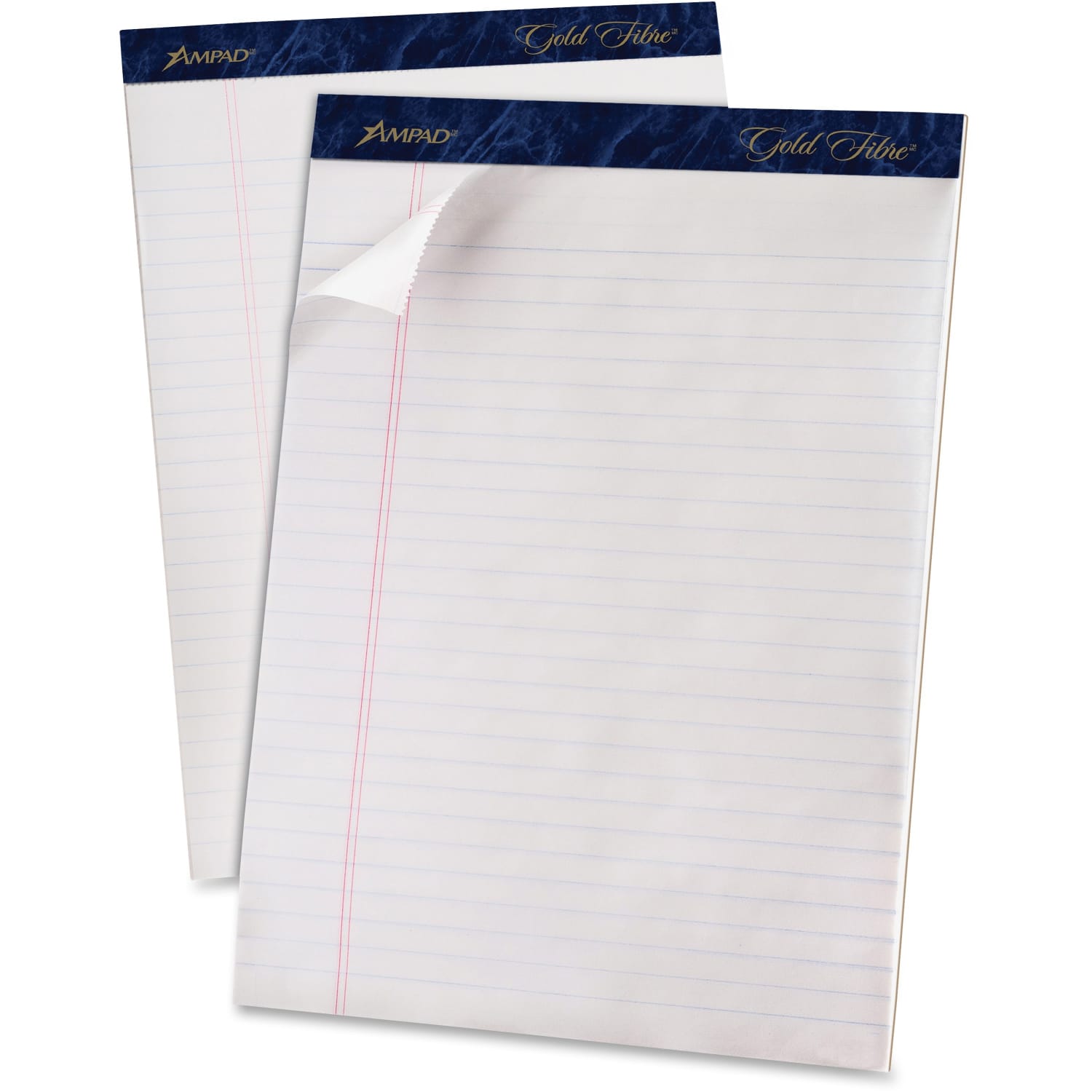TOPS Gold Fibre Ruled Perforated Writing Pads, Letter Size, 50 Sheets, Pack Of 4 - Image 3