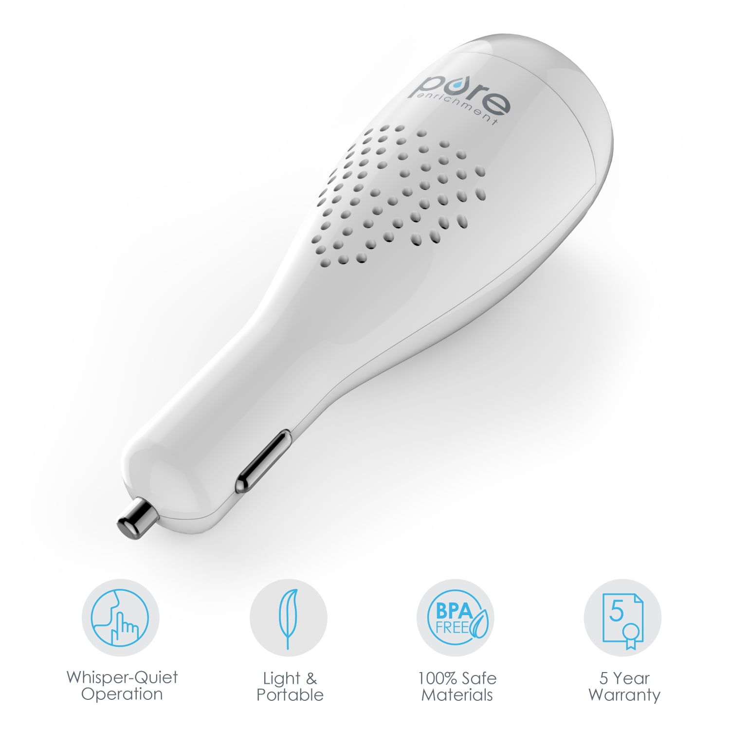 Pure Enrichment PureSpa Auto Oil Diffuser & Car Charger, 2in x 5-1/4in - Image 3