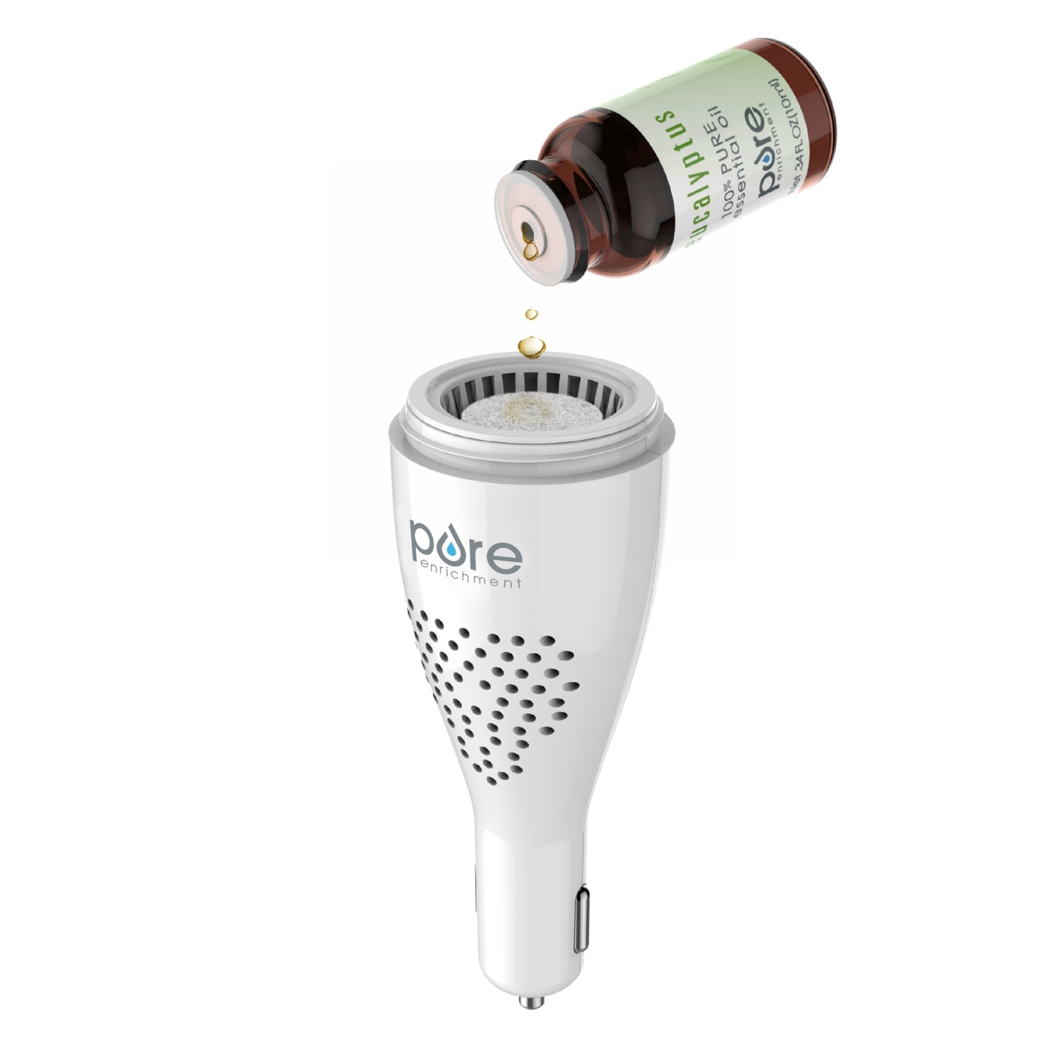 Pure Enrichment PureSpa Auto Oil Diffuser & Car Charger, 2in x 5-1/4in - Image 5