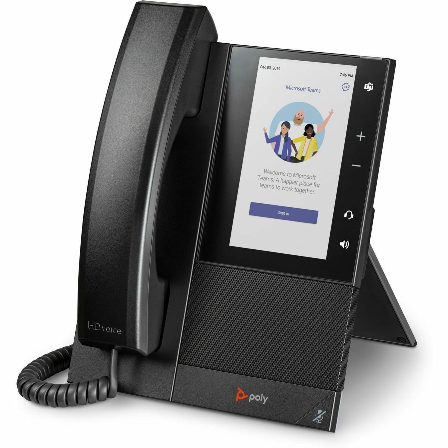 Poly CCX 505 IP Phone - Corded - Corded/Cordless - Desktop - Black - 24x Total Line - 5in LCD - IEEE 802.11b/g/n - 2x Network - 82Z79AA - Image 4