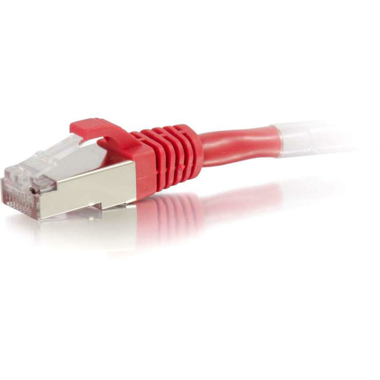 C2G 25ft Cat6 Ethernet Cable - Snagless Shielded (STP) - Red - Category 6 for Network Device - RJ-45 Male - RJ-45 Male - Shielded - 25ft - Red - Image 3