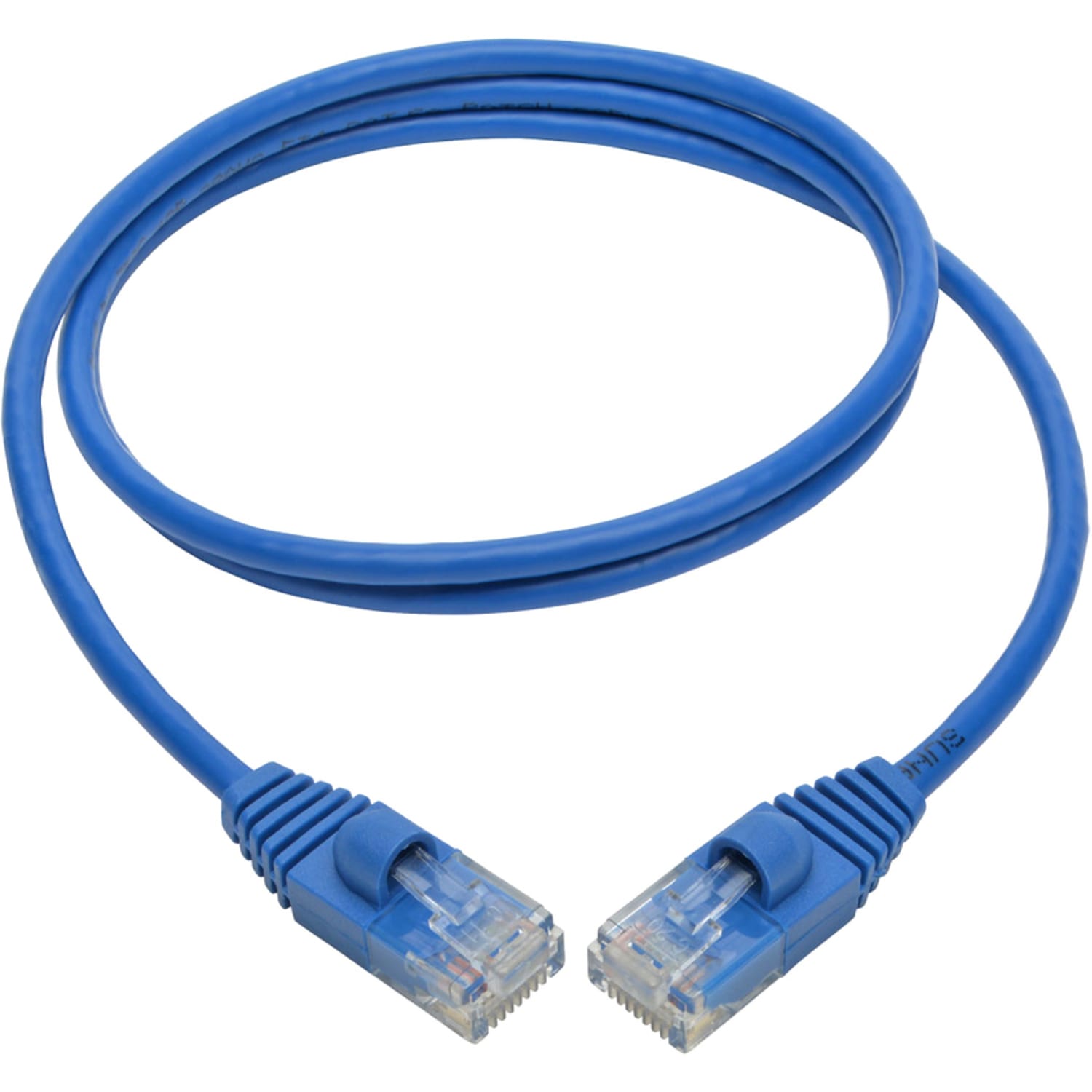 Tripp Lite Cat6a 10G Snagless Molded Slim UTP Ethernet Cable (RJ45 M/M) Blue 3 ft. (0.91 m) - Category 6a  - N261S03BL - Image 3