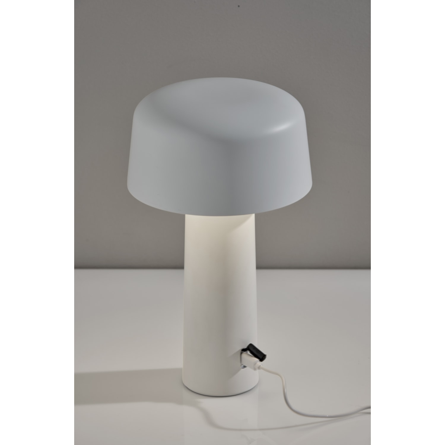 Adesso Lenny LED Cordless Indoor/Outdoor Table Lamp, 10inH, White - Image 3