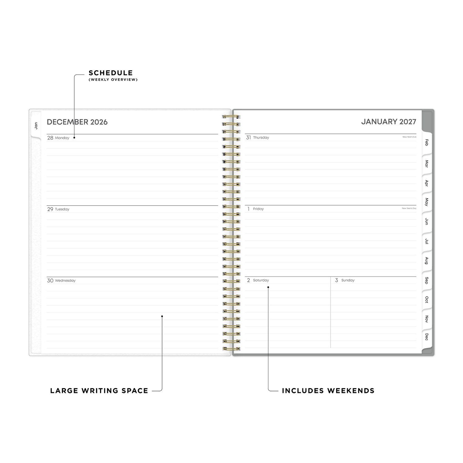 2027 Blue Sky Sophie Frosted Weekly/Monthly Planning Calendar, 8.5x11, 0%, PP, Jan-Dec, RY27 - Image 3